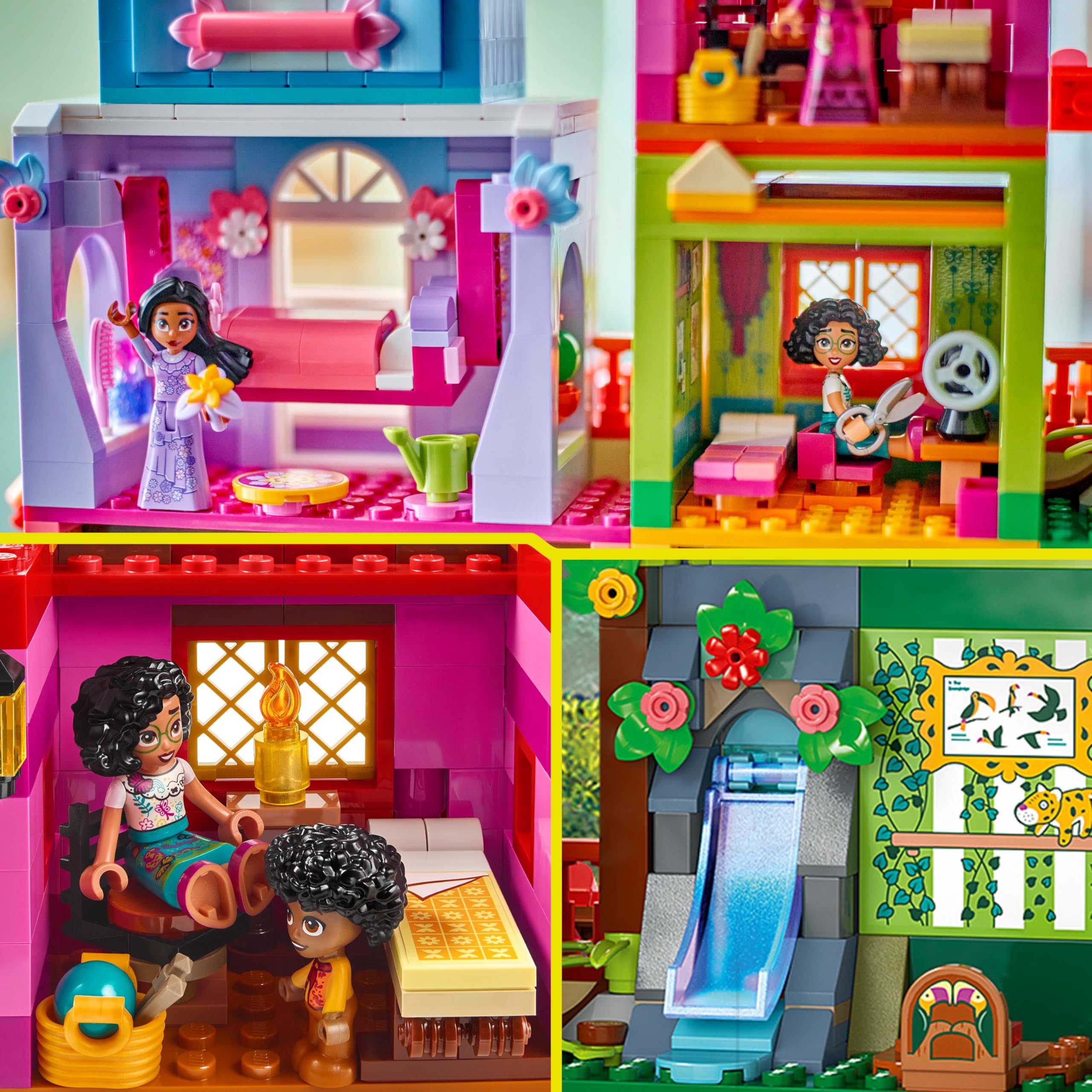 LEGO ǀ Disney Encanto Das magische Haus der Madrigals, Puppenhaus für Kinder mit der Spielfigur Mirabel, Bauspielzeug für Mädchen und Jungen ab 7 Jahren 43245