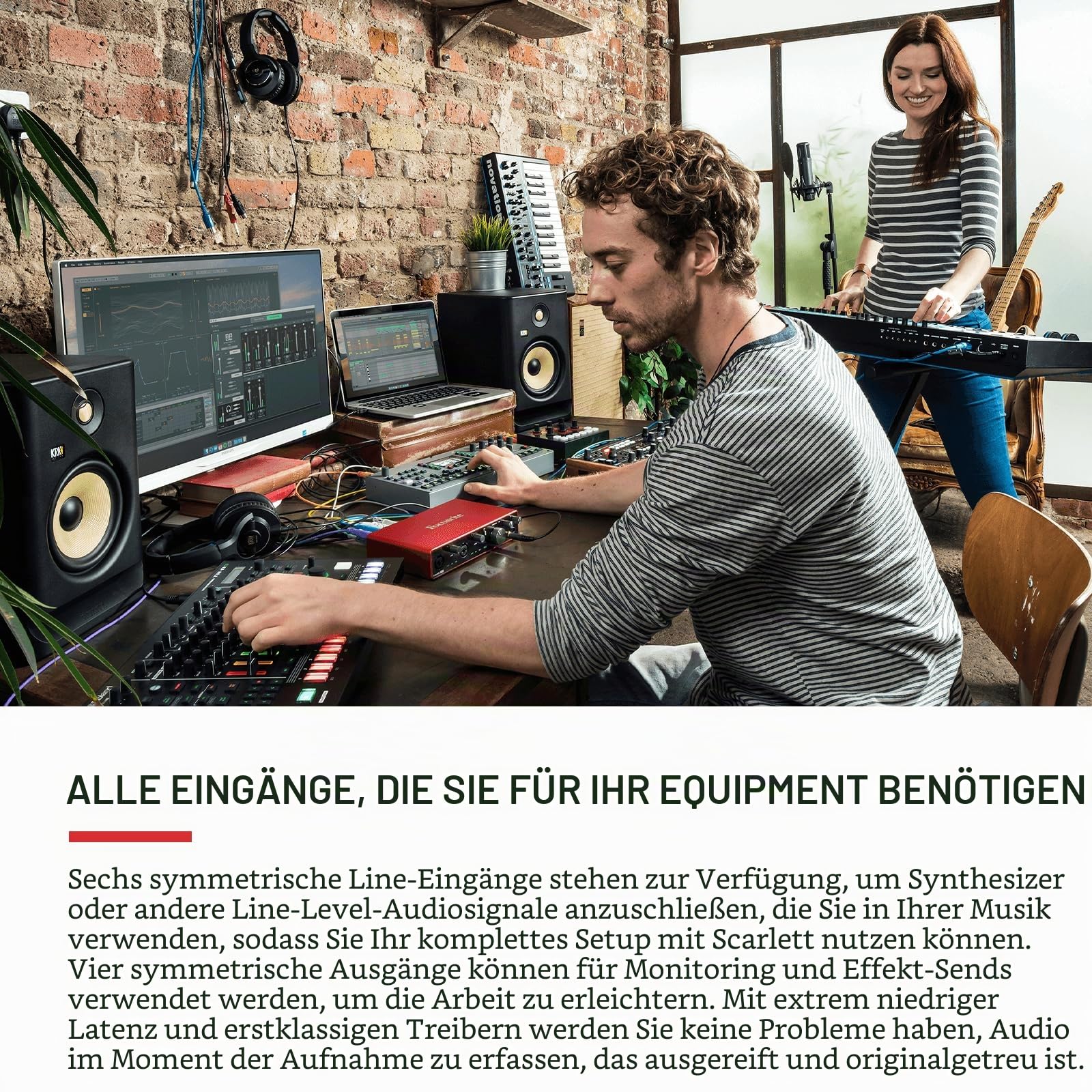 Focusrite Scarlett 8i6 3. Gen USB-Audio-Interface für Aufnahmen, Kompositionen und Streaming – High-Fidelity, Aufnahmen in Studioqualität mit transparenter Wiedergabe
