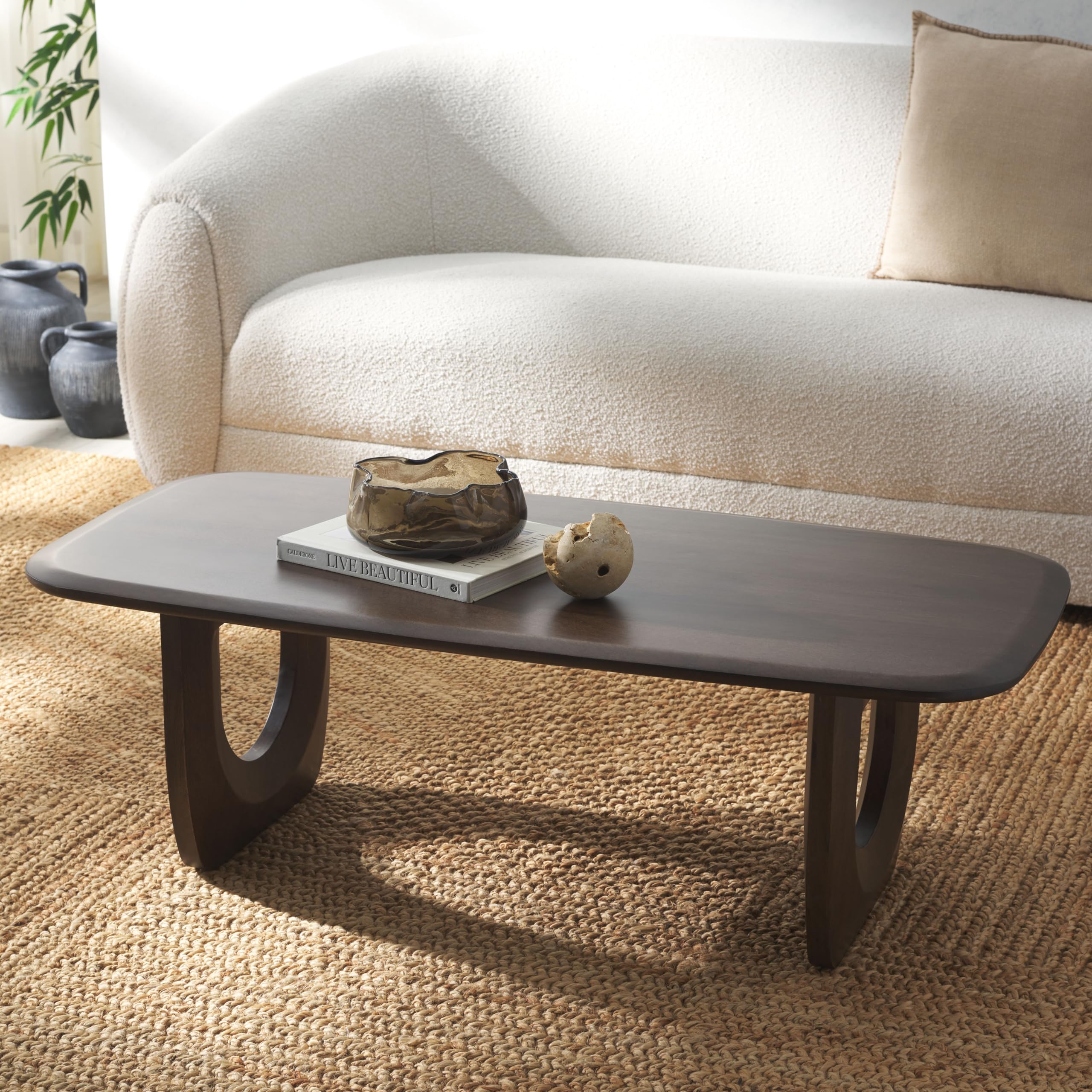 ダイニングテーブル CHRISTIE Coffee Table 105 Amazon.com: SAFAVIEH Couture Collection Cassiette Walnut Solid