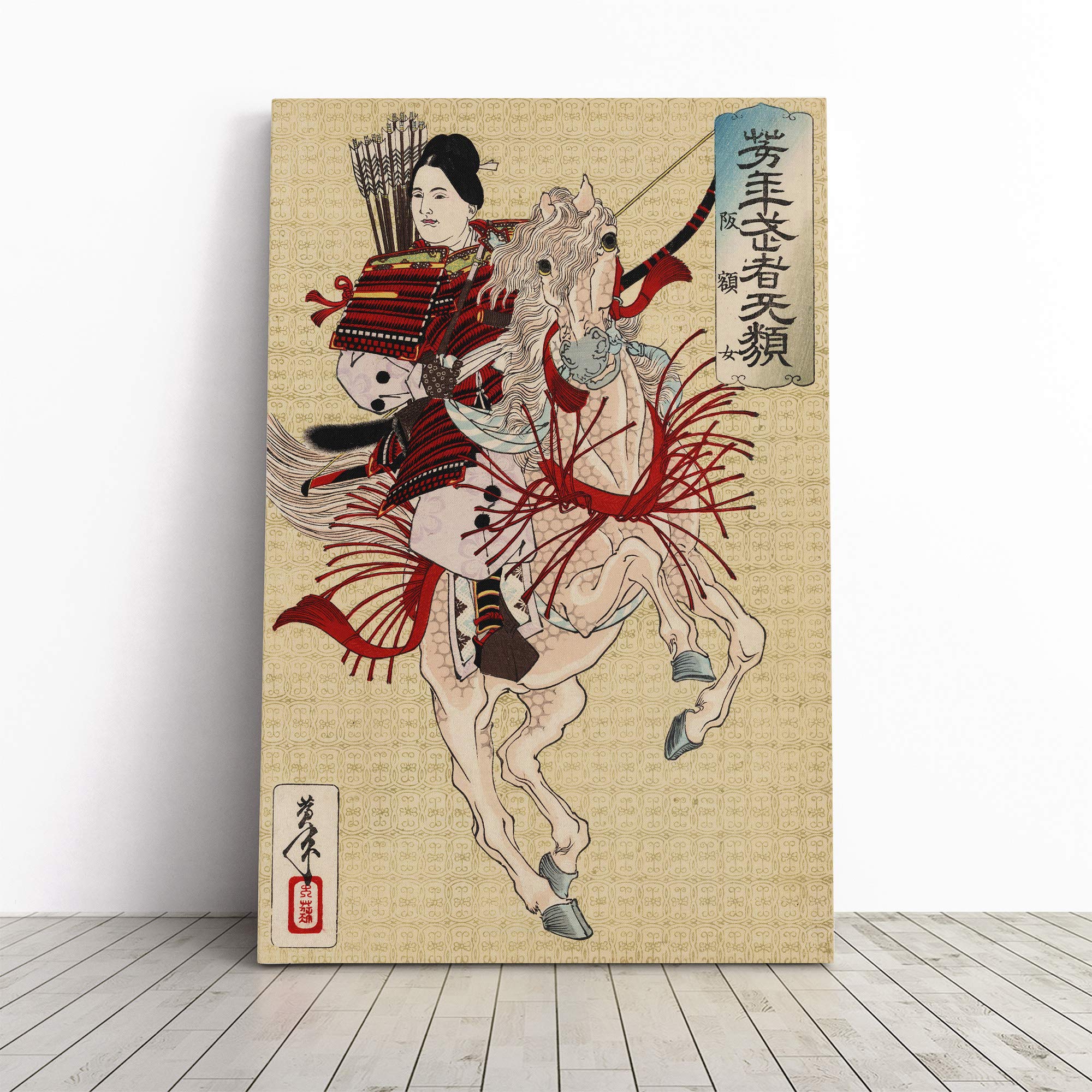 Wall Yoshitoshi Taiso Vintage Japanese Oriental Art (3) Canvas Print | Gallery Wrapped 30mm Frame Wall Art | 30x20 inches | Ready to Hang | Asian Picture | Living Room Bedroom Lounge Office