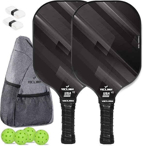 VICLION Pickleball Paddles Set van 2 met 4 Augurken