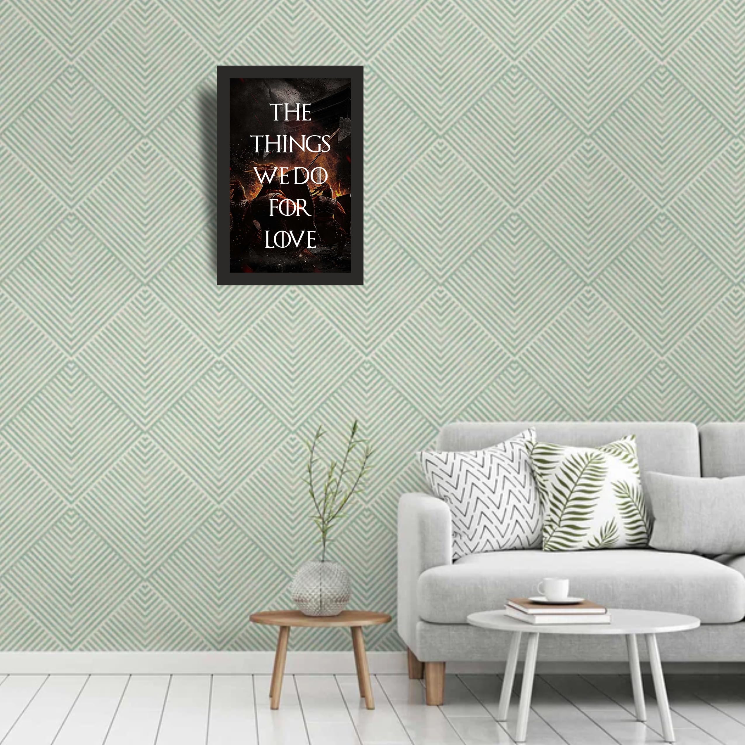 Things We Do for Love Warrior Photo Frame A4 Black