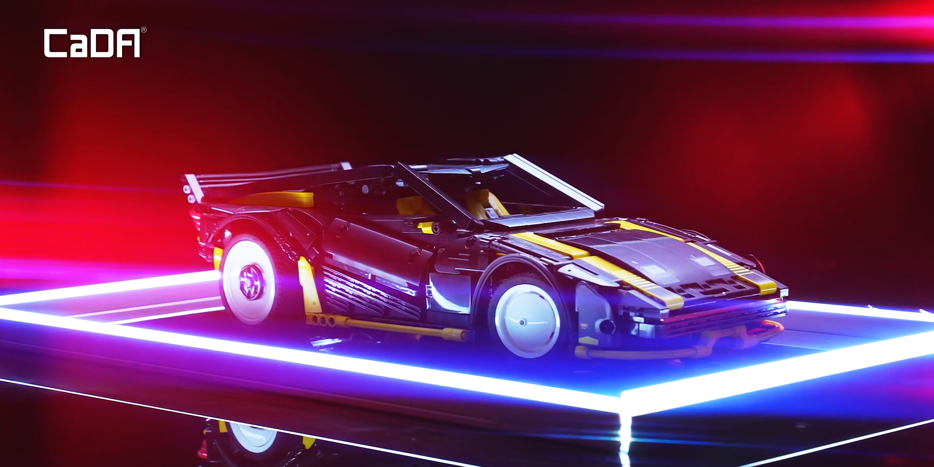 Amazon.co.jp: CaDA ブロックキット スーパーカー 1,176ピース 最長辺