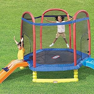 Little Tikes Trampoline (3-7ft, Mini, Toddler, Indoor, Slide) 24 91r++HQw4SL. AC SL300