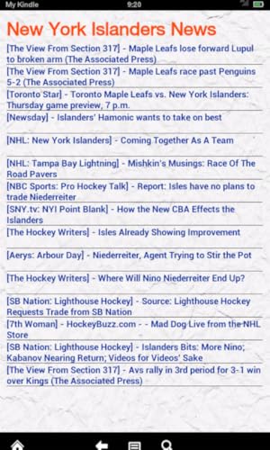 NYI Hockey News (Kindle Tablet Edition)