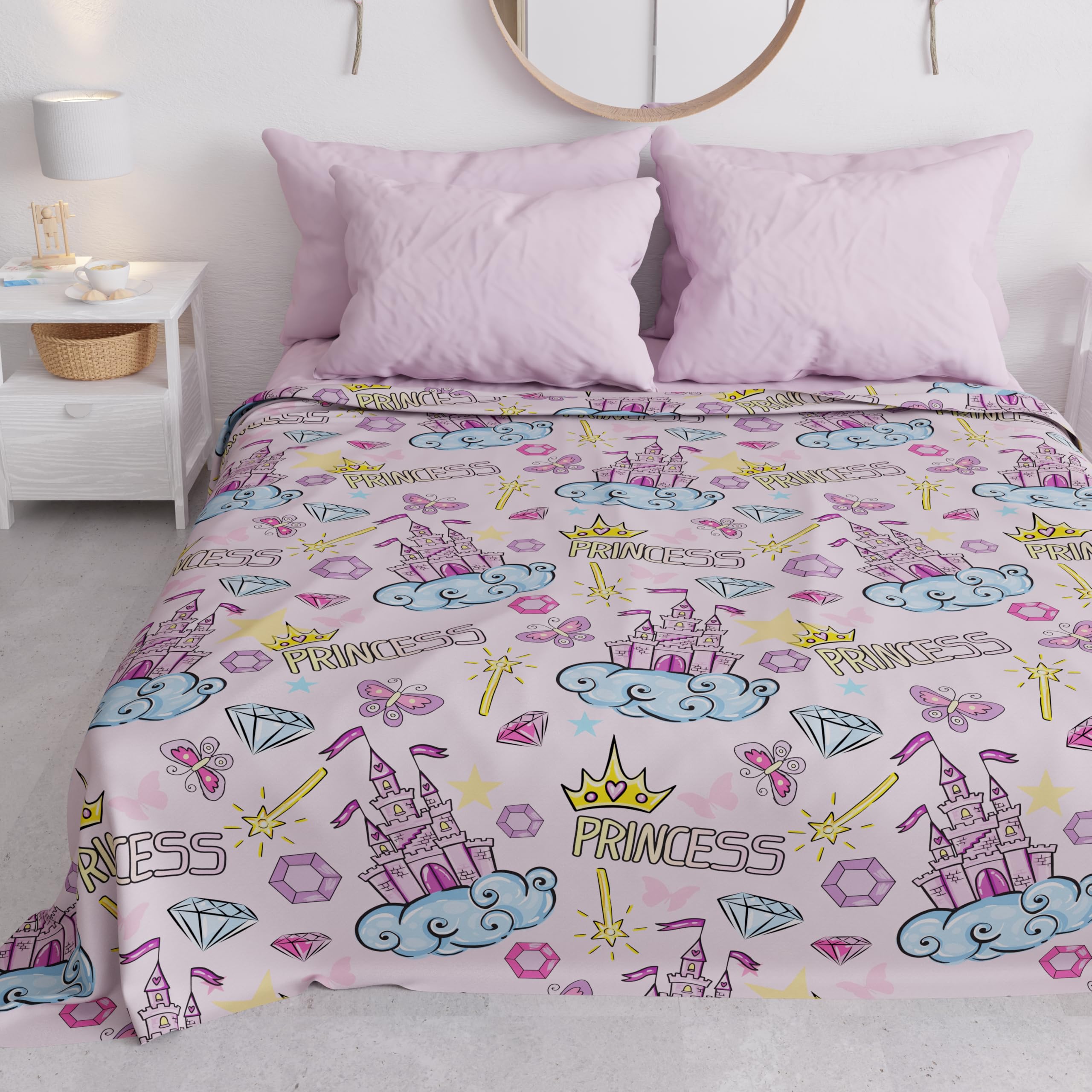 Cubresofá de microfibra 260x270 cm PETTI ARTIGIANI ITALIANI Princess gris colcha multiuso