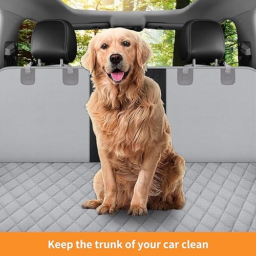 Miniatura 3 de Funda protectora para asiento trasero de perro, para automóviles, SUV y camiones con ventana de malla, material antideslizante e impermeable a