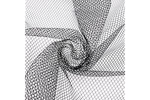 62 x 59 Inch Black Mesh Fabric - Perfect for Sewing, Bags, and Clothing