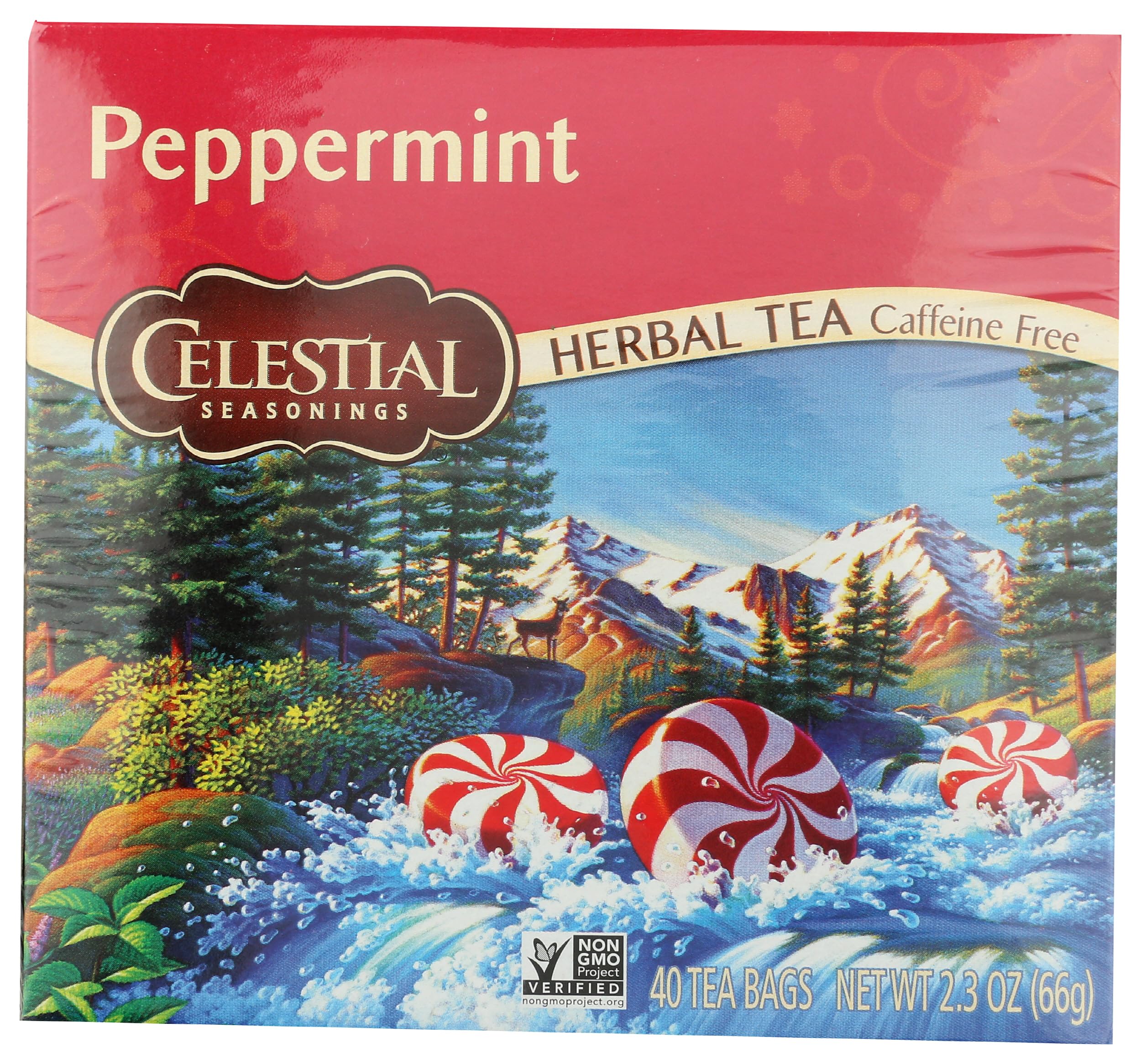Celestial Seasonings Herbal Tea, Peppermint, 40 Count