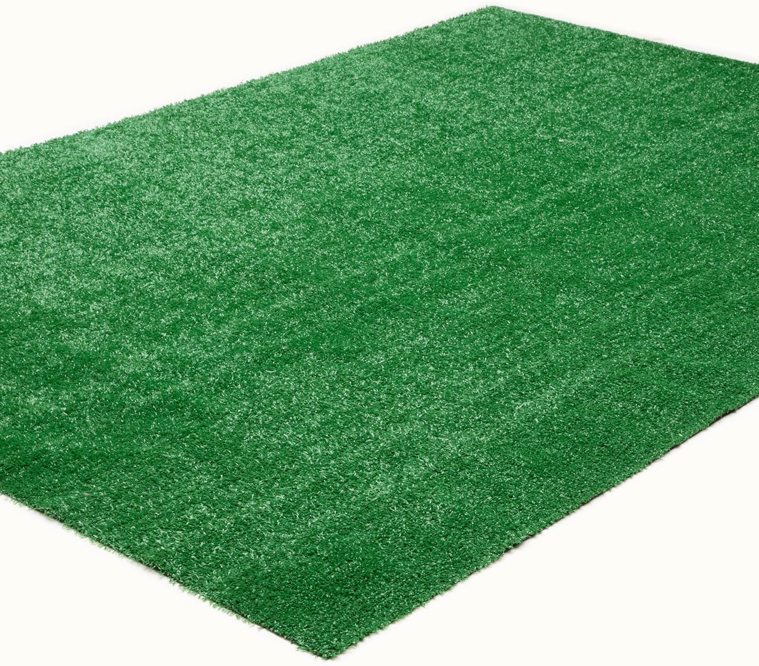 Oriental Weavers Sarasota 6' x 8' Artificial Faux Grass Rug - Realistic Turf - Durable, Hose-Off, for Indoor & Outdoor Use, Green