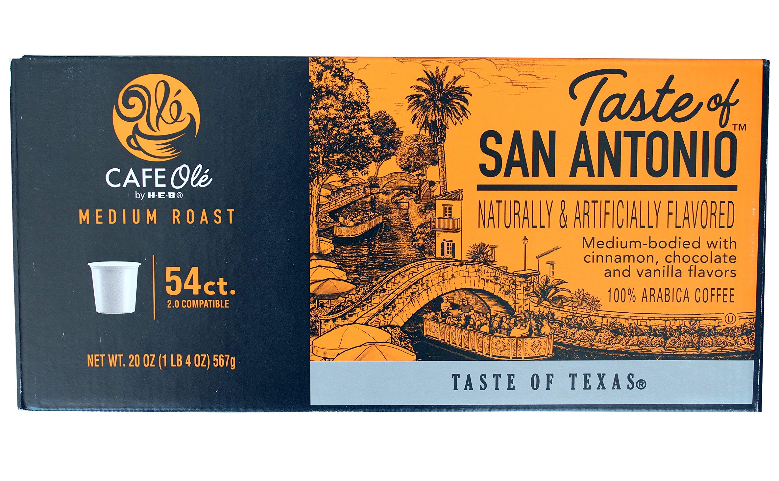 54-Count H.E.B. Cafe Ole --Taste of San Antonio single serve, Set of 4
