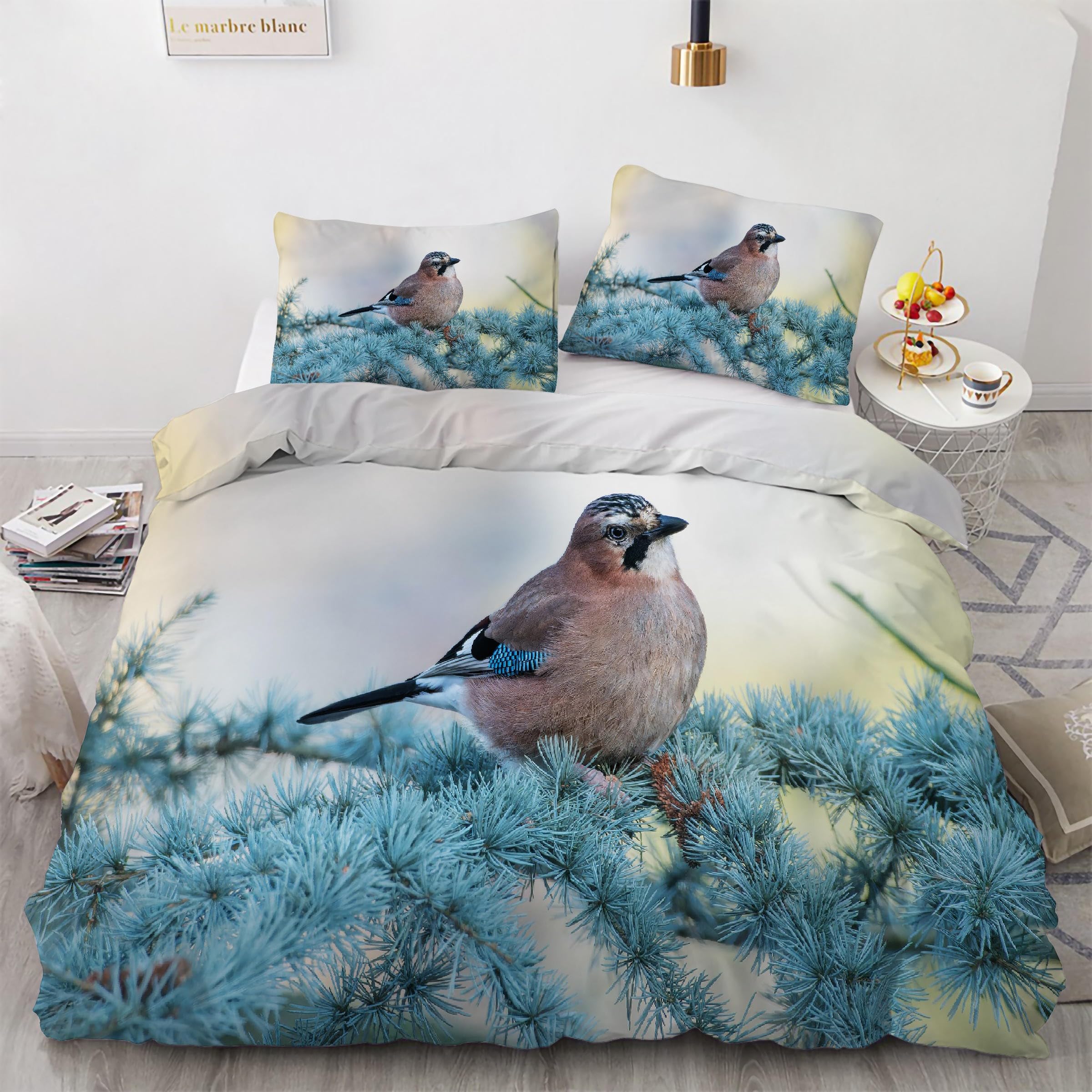 Housse de couette 160x200 cm zippée en microfibre douce anti-plis