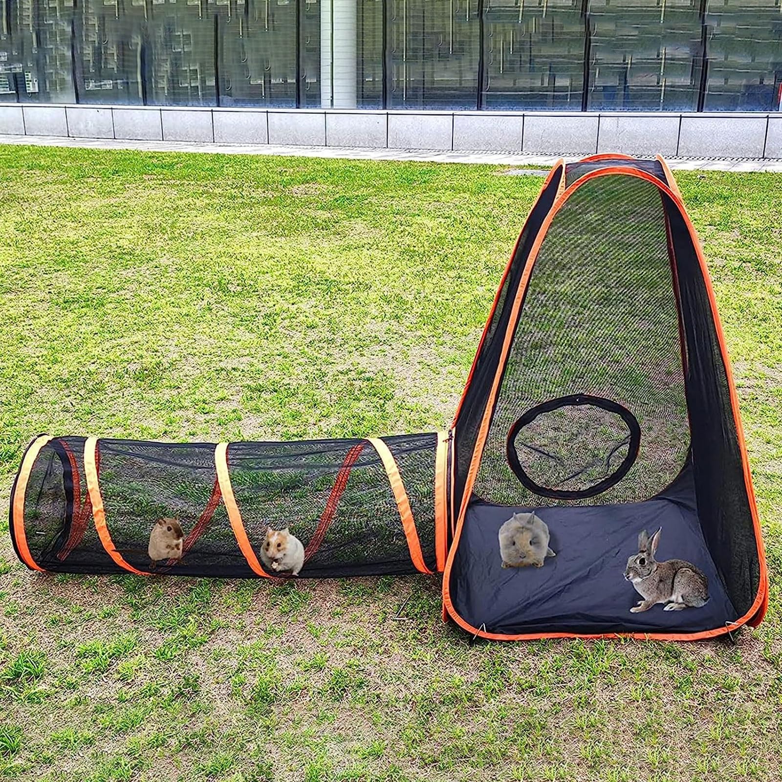 Tunnel pour Chat 6 en 1, Tente Pliable pour Chat, Jouets pour Tunnel de Jeu pour Animaux de Compagnie, enclos extérieurs pour Chat, Tunnel d'épissure Gratuit, Tunnel de Jouet interactif pour