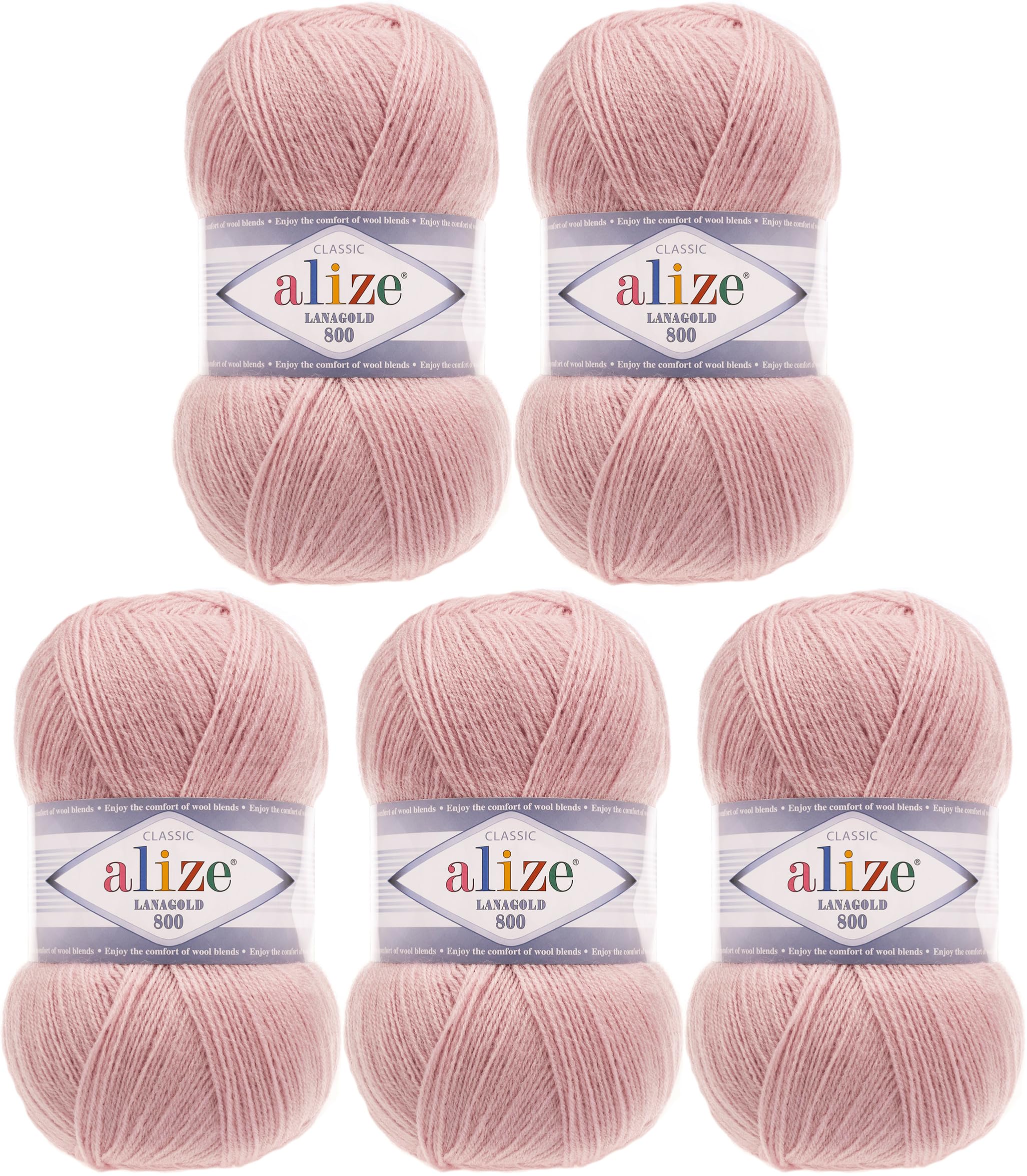 Laine turque Lanagold 800 fil fin de qualité supérieure pour tricot et crochet