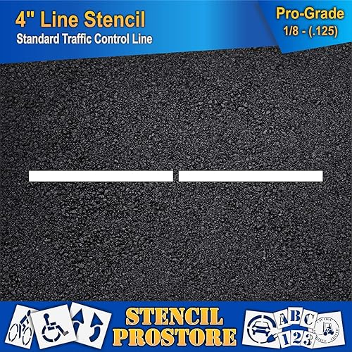Miniatura 3 de Plantillas de pavimento - 4 pulgadas - Plantilla de línea recta - 4 x 108 x 18 pulgadas (128 mil) - Grado profesional