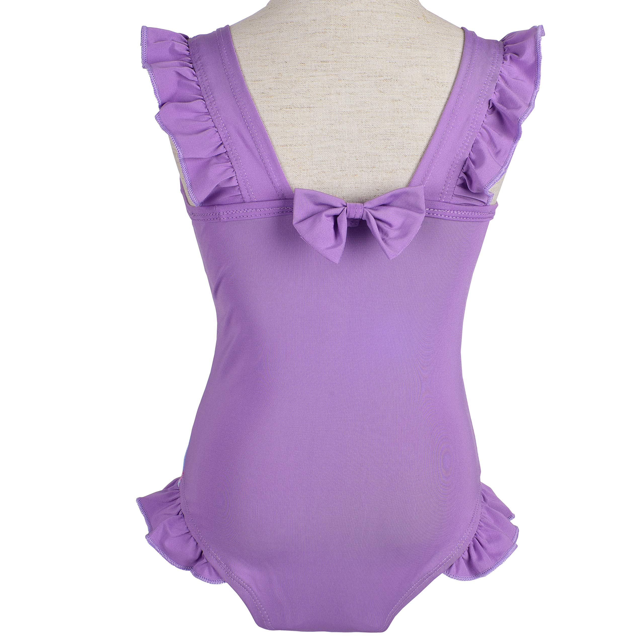 Lito Angels Maillot de Bain 1 Piece Licorne pour Enfant Filles, avec Jupette/Tulle/Volant