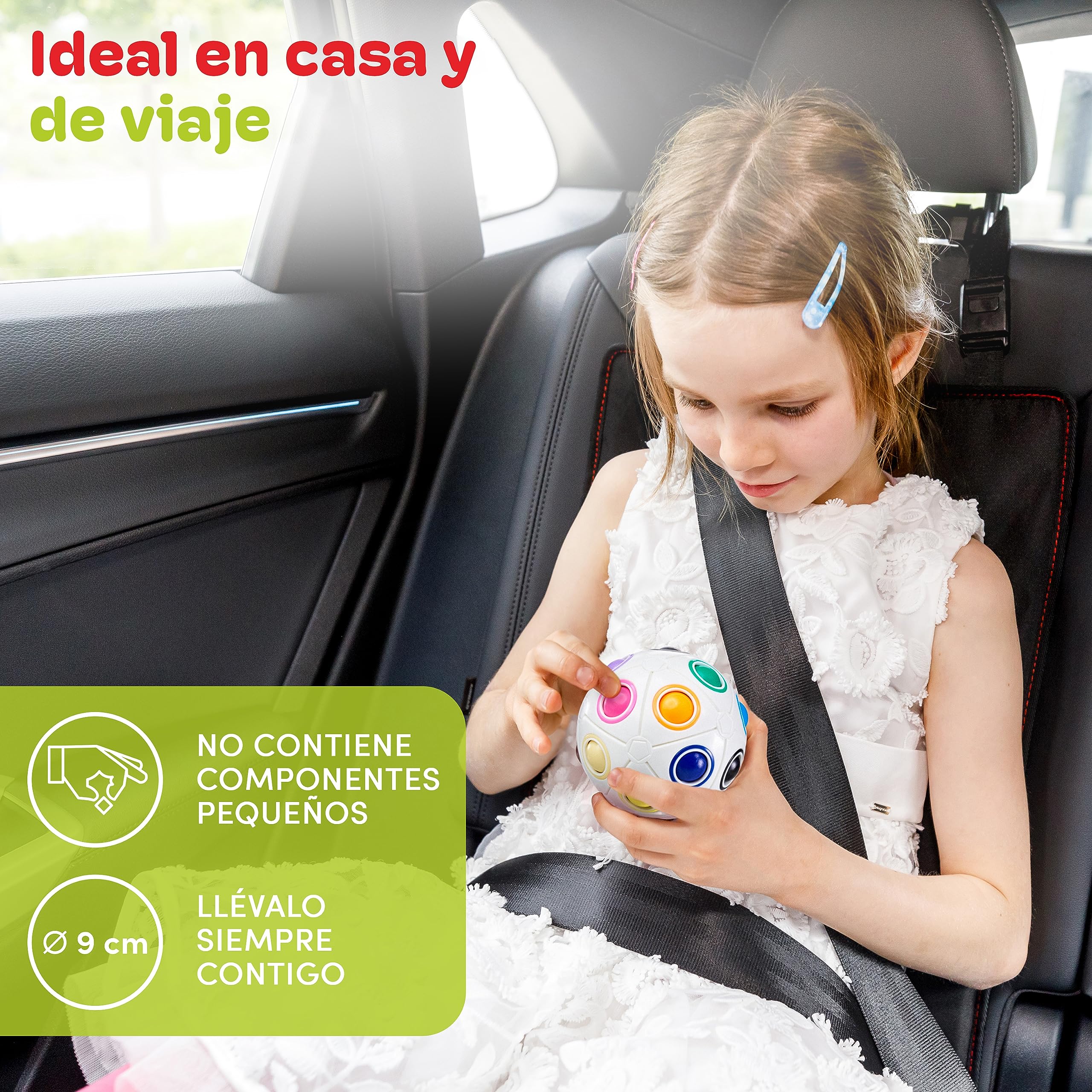 CUBIDI® Bola Mágica Arcoíris Grande Puzzle 3D. Rompecabezas Niños Ideal También como Rompecabezas Adultos. Juguetes Antiestres Adultos y Perfectos como Regalo Niña 6 Años y Niño.