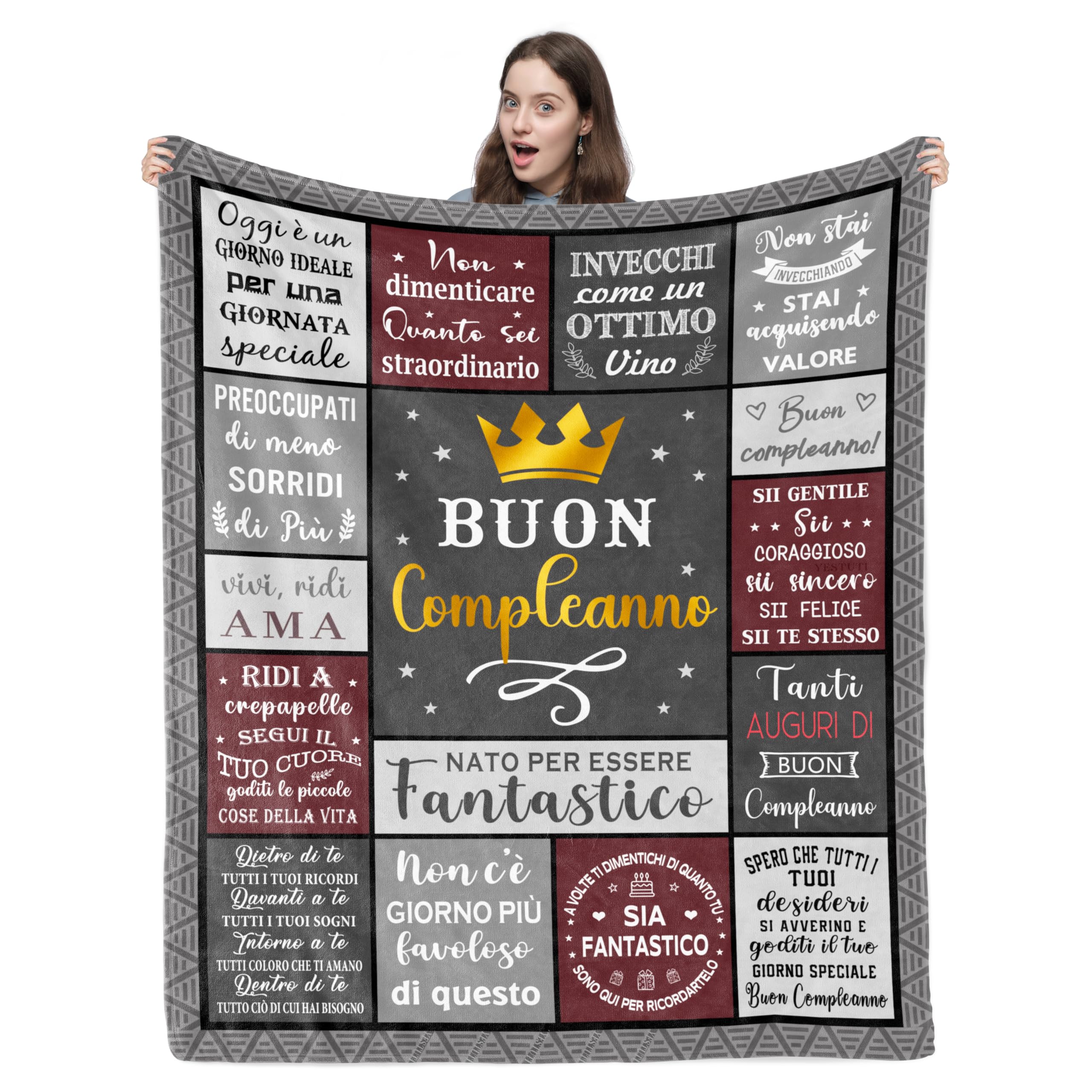 Idee Regalo Uomo Compleanno, Regali per Uomo Originali Compleanno, Regali Papa Papà Nonno Fidanzato Fratello Zio Compleanno, Regalo Compleanno Utile Coperta 150X130CM