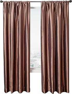 Diplomat Decor Soccavo Solid 84-Inch-Rod Pocket Panel, Toffee