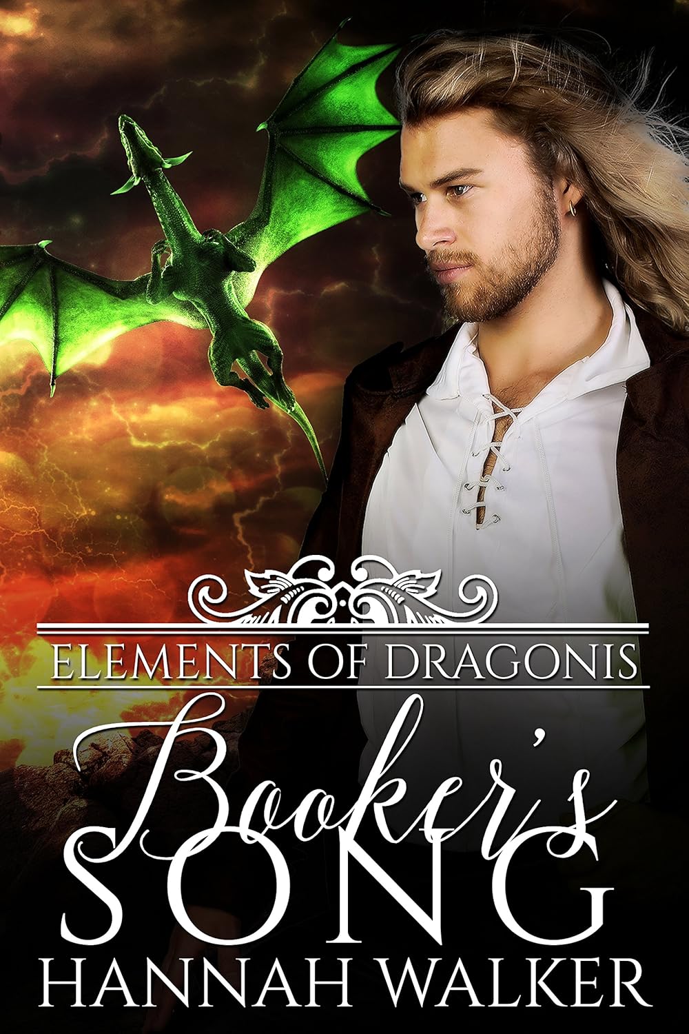 Booker's Song (Elements of Dragonis Book 1) eBook Walker, Hannah, Book Cover by