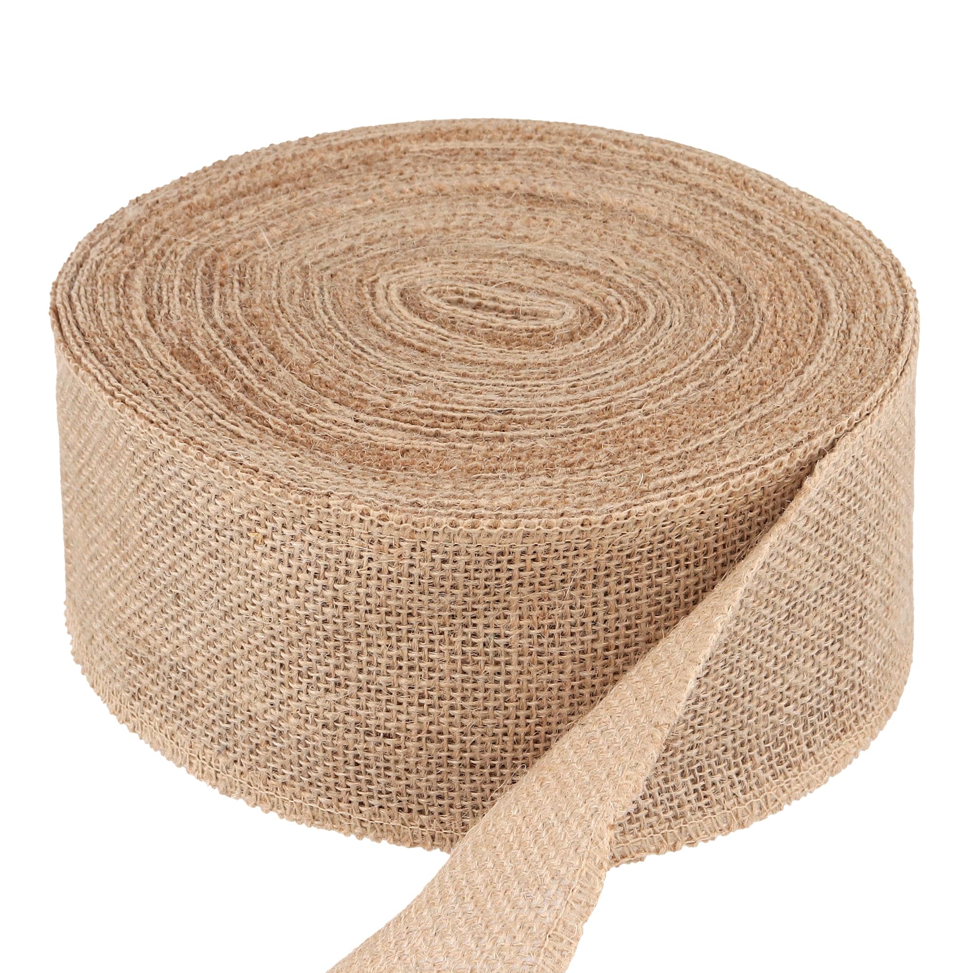 KEILEOHO 1 Piece Jute Burlap Ribbon Roll, 8cm Wide, 20m, Hessian Tape for Crafts and Wrapping
