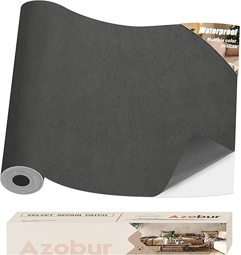 Azobur Parches para sofá, cinta de tela duradera extra grande, ideal para reparación de tapicería automotriz, impermeable, autoadhesivo, arreglar