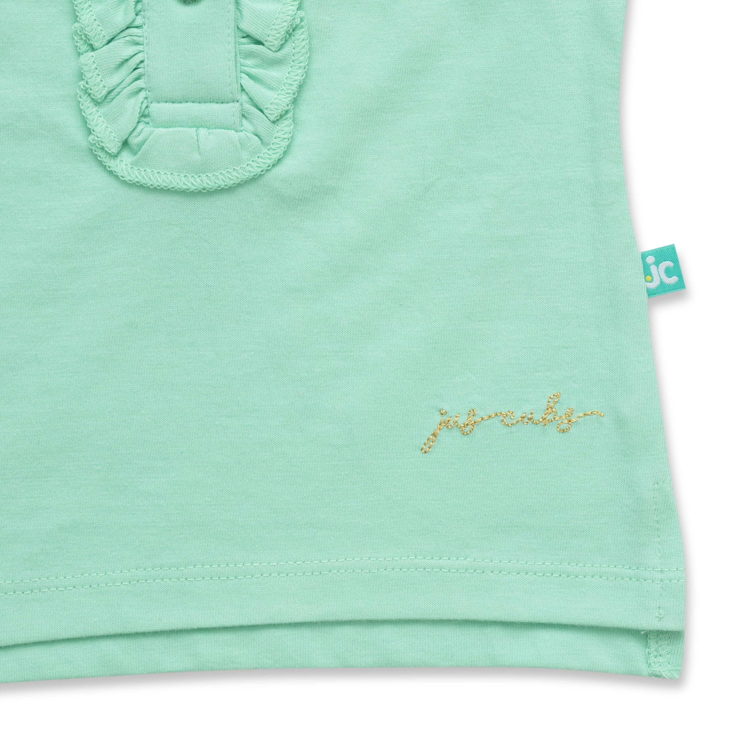 Jus Cubs Girls Jersey Infants Solid Polo T-Shirt (in, Age, 9 Months, 12 Months, Regular, Green) - Image 4 thumbnail