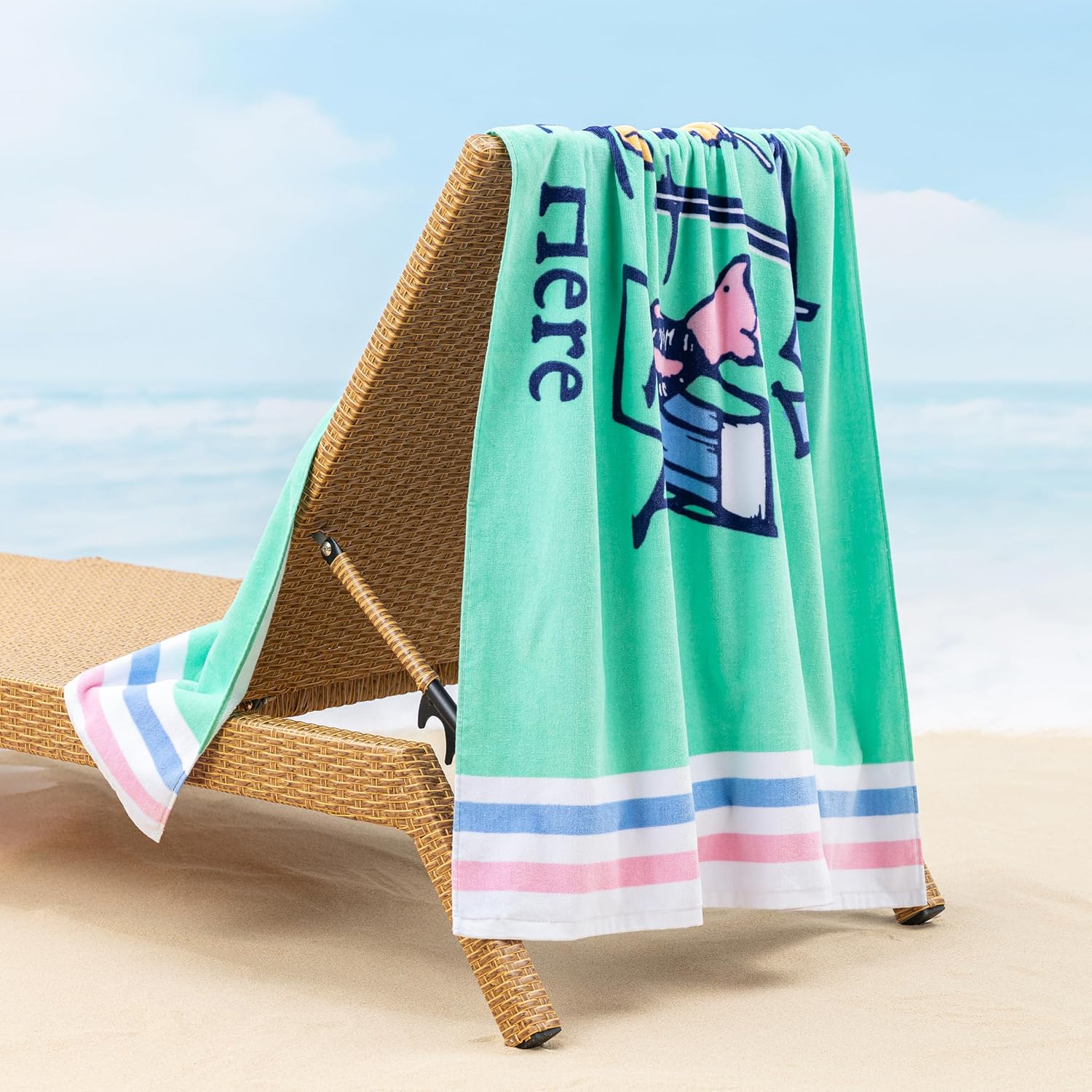Berkshire Beach Towel — 100% Cotton Pool & Beach Towel, Absorbent, Quick-Drying & Sand-Free, 36'' × 72''