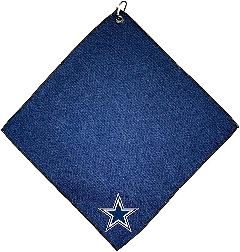 Team Golf NFL - Toalla de golf de 15 x 15 pulgadas con clip de mosquetón, microfibra de alta calidad con bolsillos profundos de gofre, absorción de
