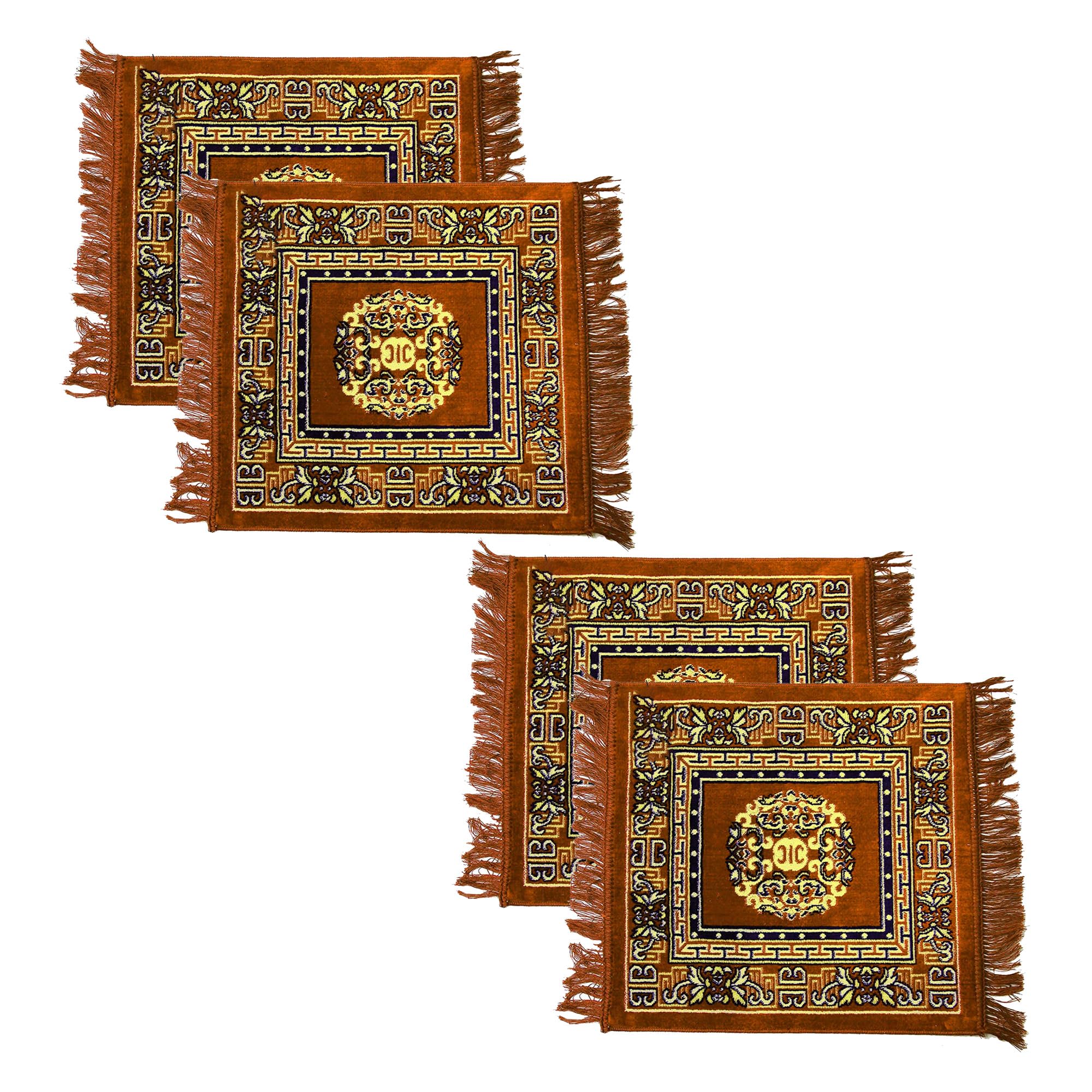 Traditional Velvet Prayer Mats - Blue & Red -13 Traditional Velvet Prayer Mats - Blue & Red -13