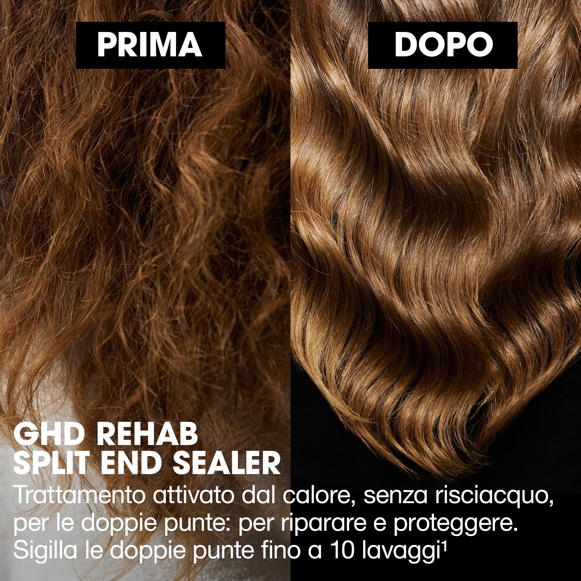 ghd Rehab Split End Sealer, Trattamento senza risciacquo attivato dal calore, per le doppie punte - 95 ml