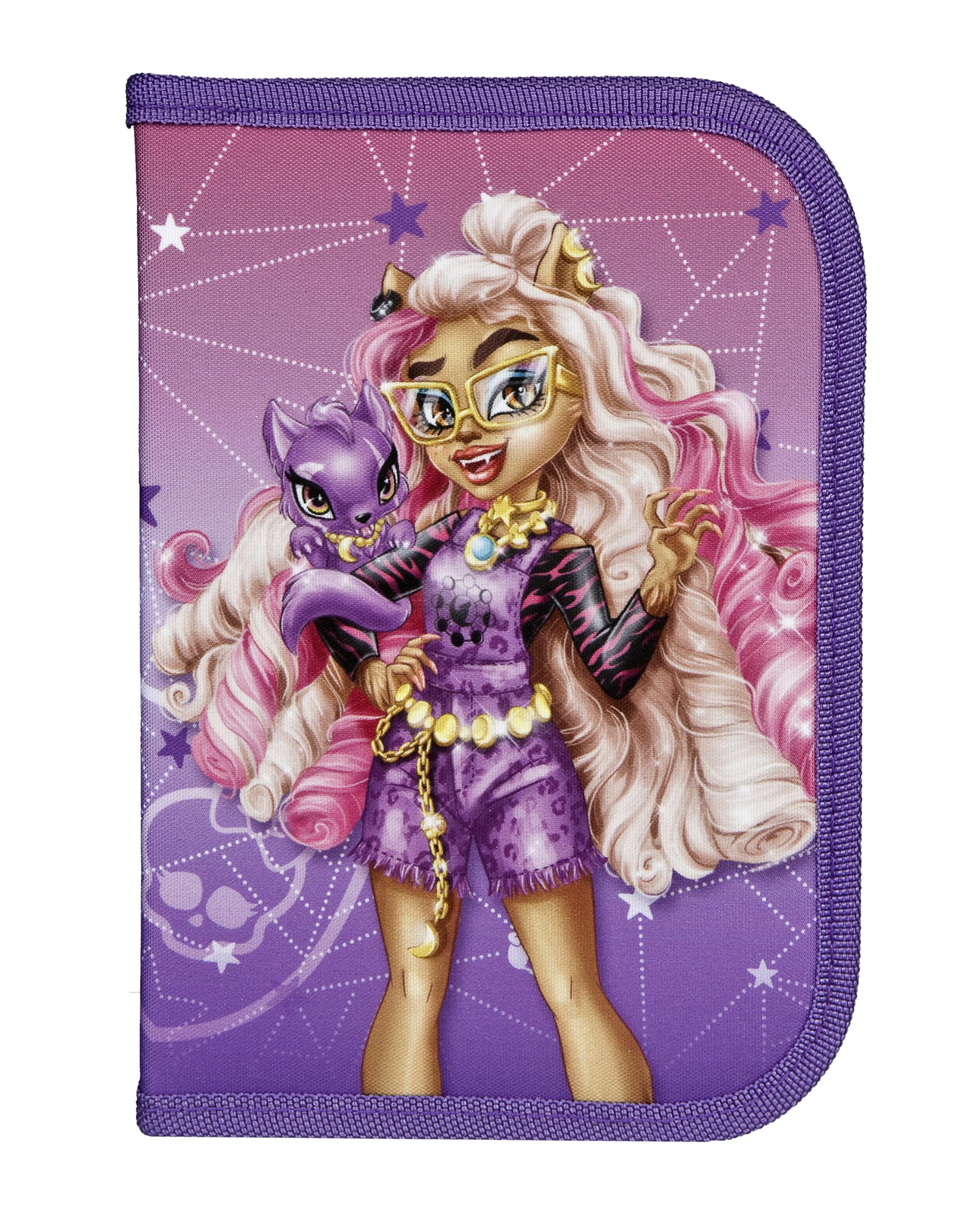 Scooli Monster High Filled Pencil Case - Classic School Accessory with Eberhard Faber Pens & Accessories - Ideal for School, Leisure and Travel - Ages 6+