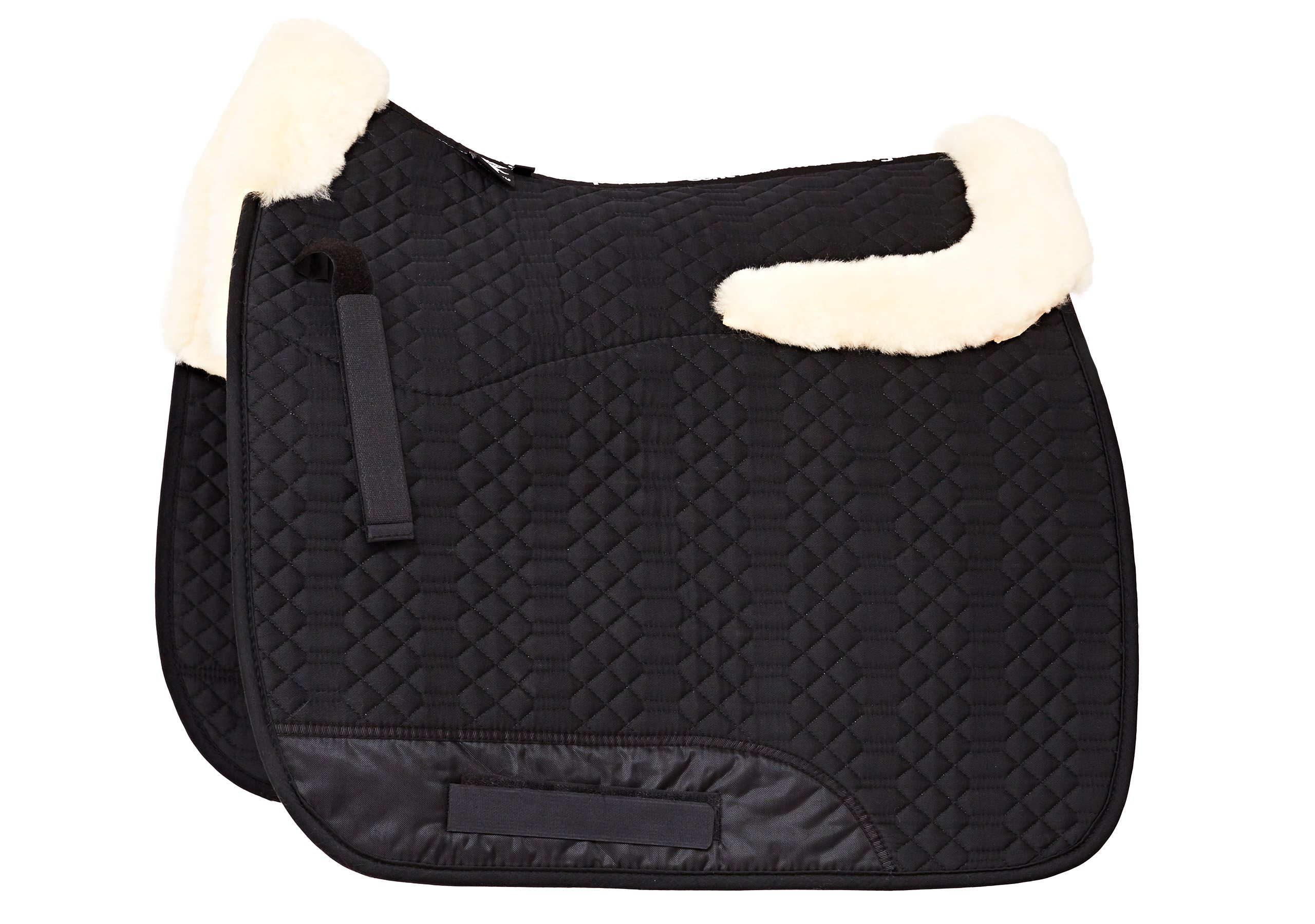Engel Germany Sudadero comleto Mantilla para Caballo Piel de Cordero Color Negro (Schabra 4) Combinada/Salto