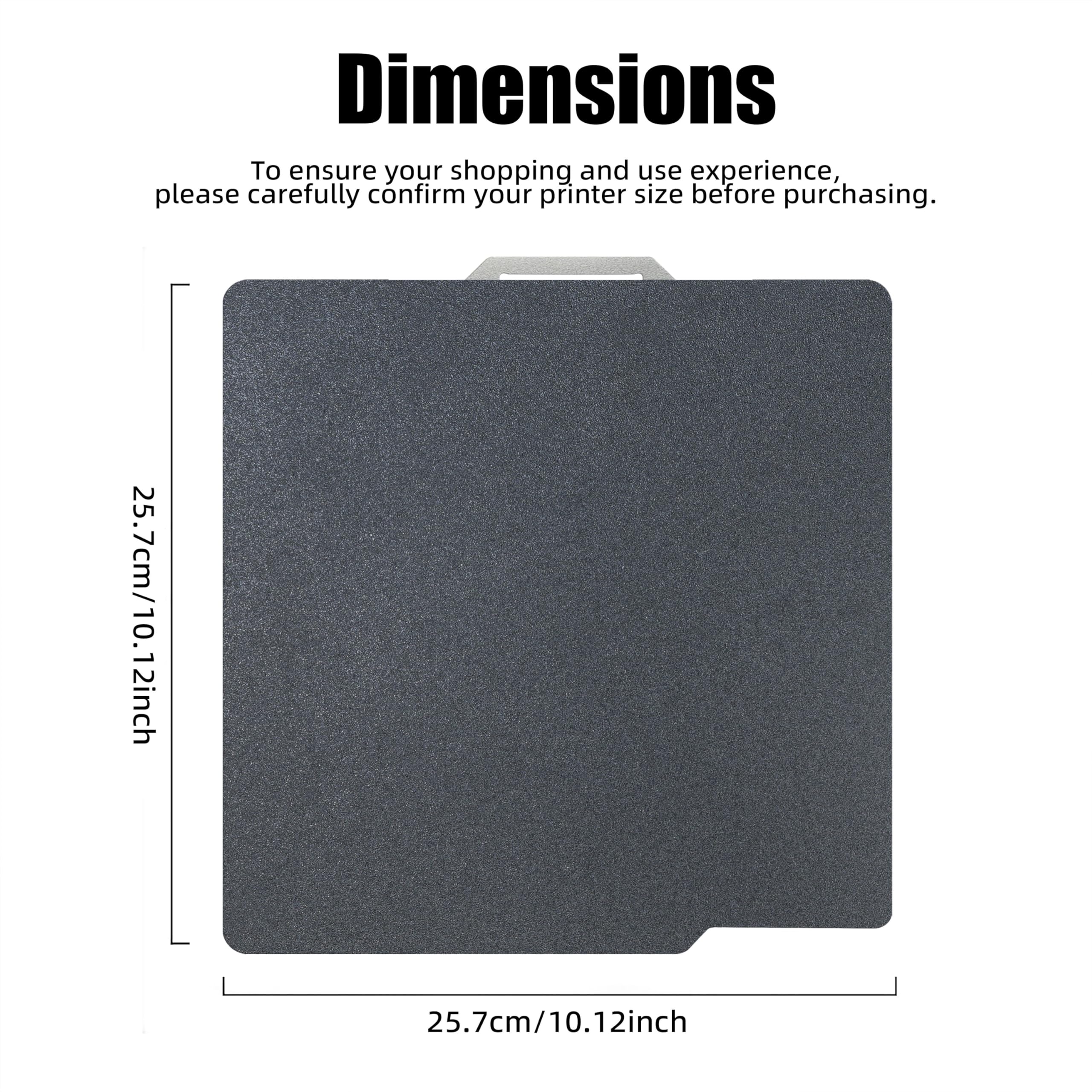 JUUPINE Doppelseitige PEO+PET Druckplatte – 257x257mm Federstahl, Für Bambu Lab X1, P1P, A1 & Co. – Textured Oberfläche Für Perfekten Haftung
