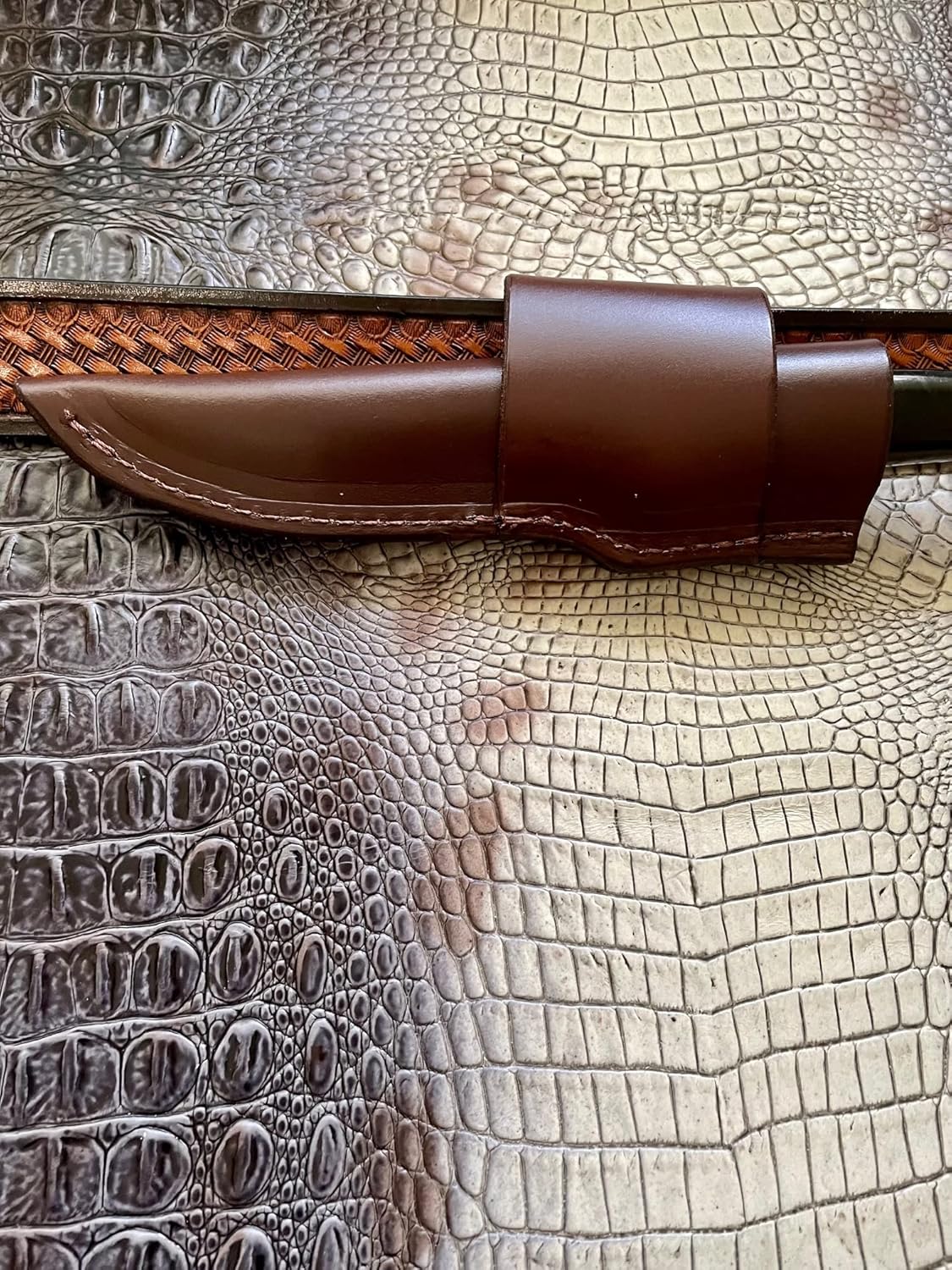 Custom Cross Draw Knife Sheath Fits Buck 105 Knife, Fixed Blade Knife Holder, Brown