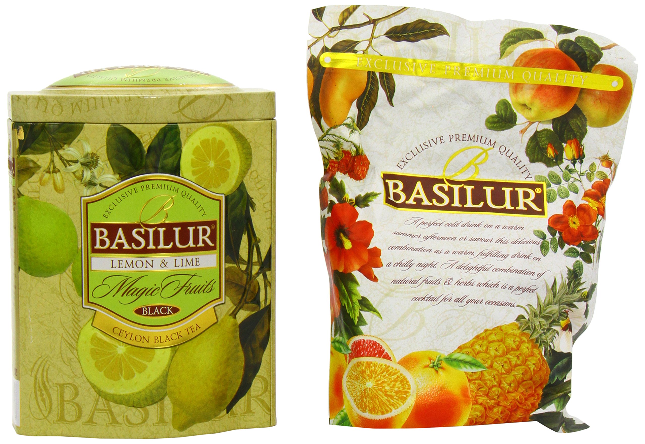 BasilurTea Magic Fruits Lemon and Lime Loose Tea 100g Tin
