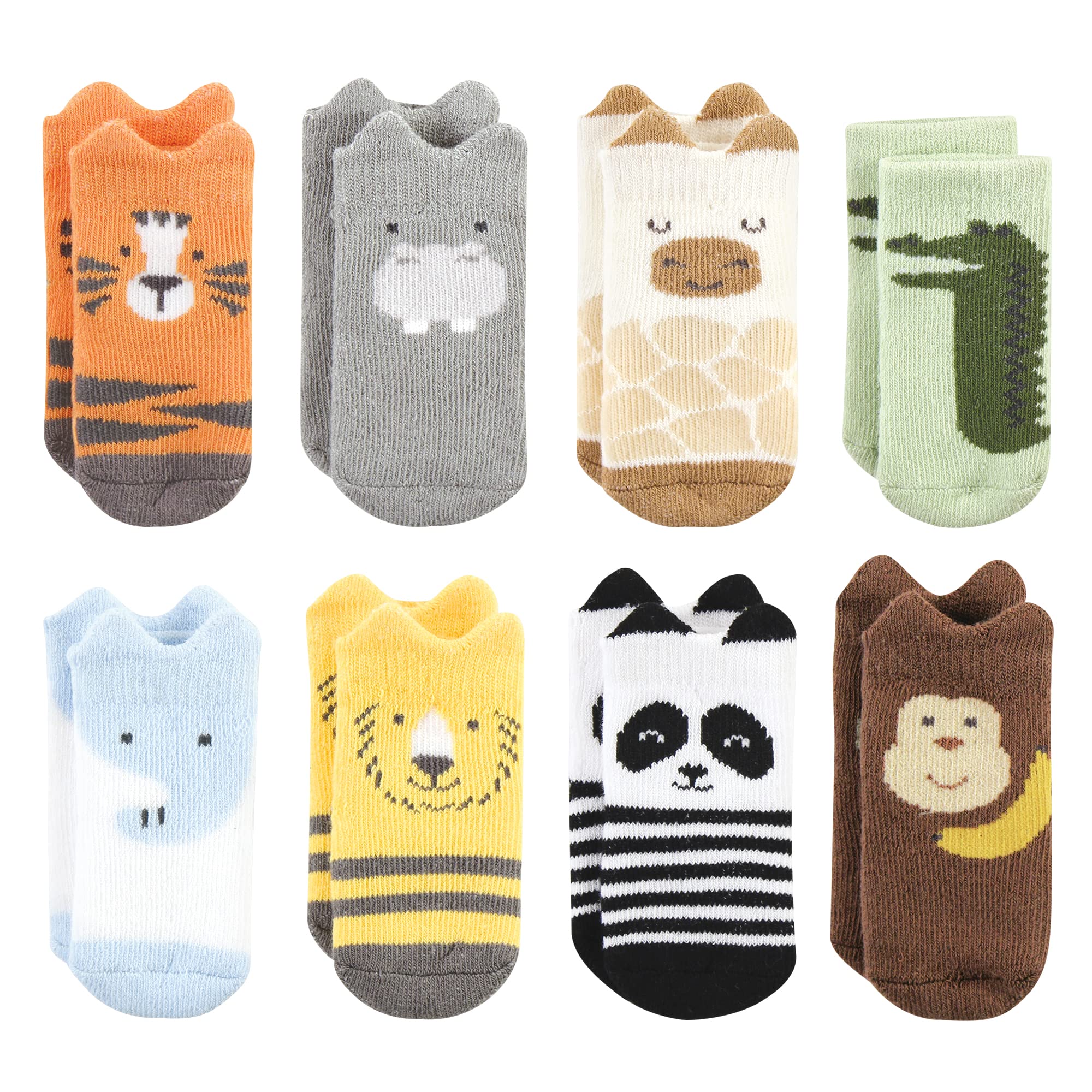 Hudson Baby Baby 8-pack Cotton Rich Newborn and Terry Socks