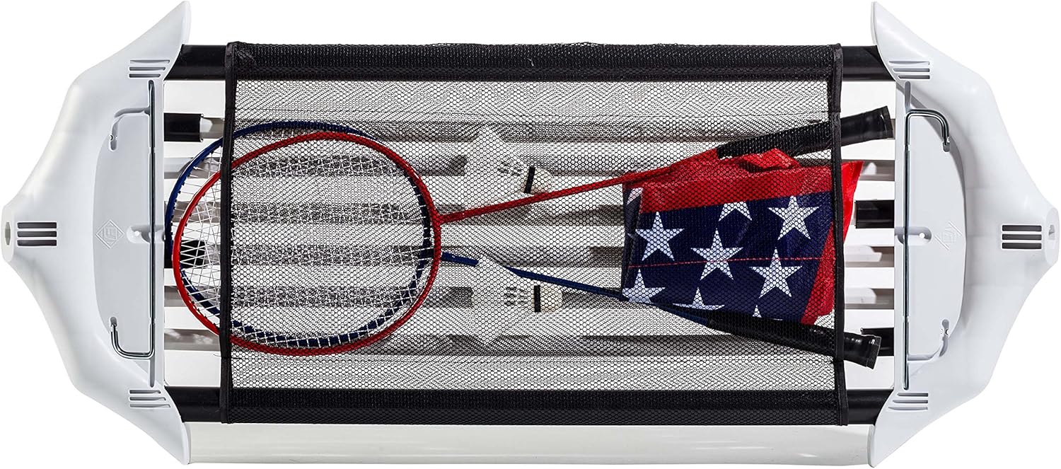 Franklin Sports Badminton Net Set - Badminton Net Sets Up In Seconds - Includes 2 Rackets, 2 Birdies and Pre-Strung Net and Poles