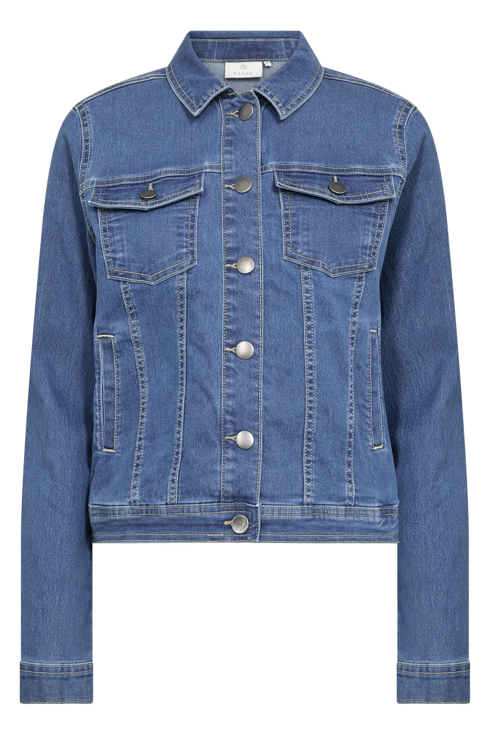 KAFFE Jacke KAvicky Damen Jeansjacke Leichte Denim Übergangs Jacke