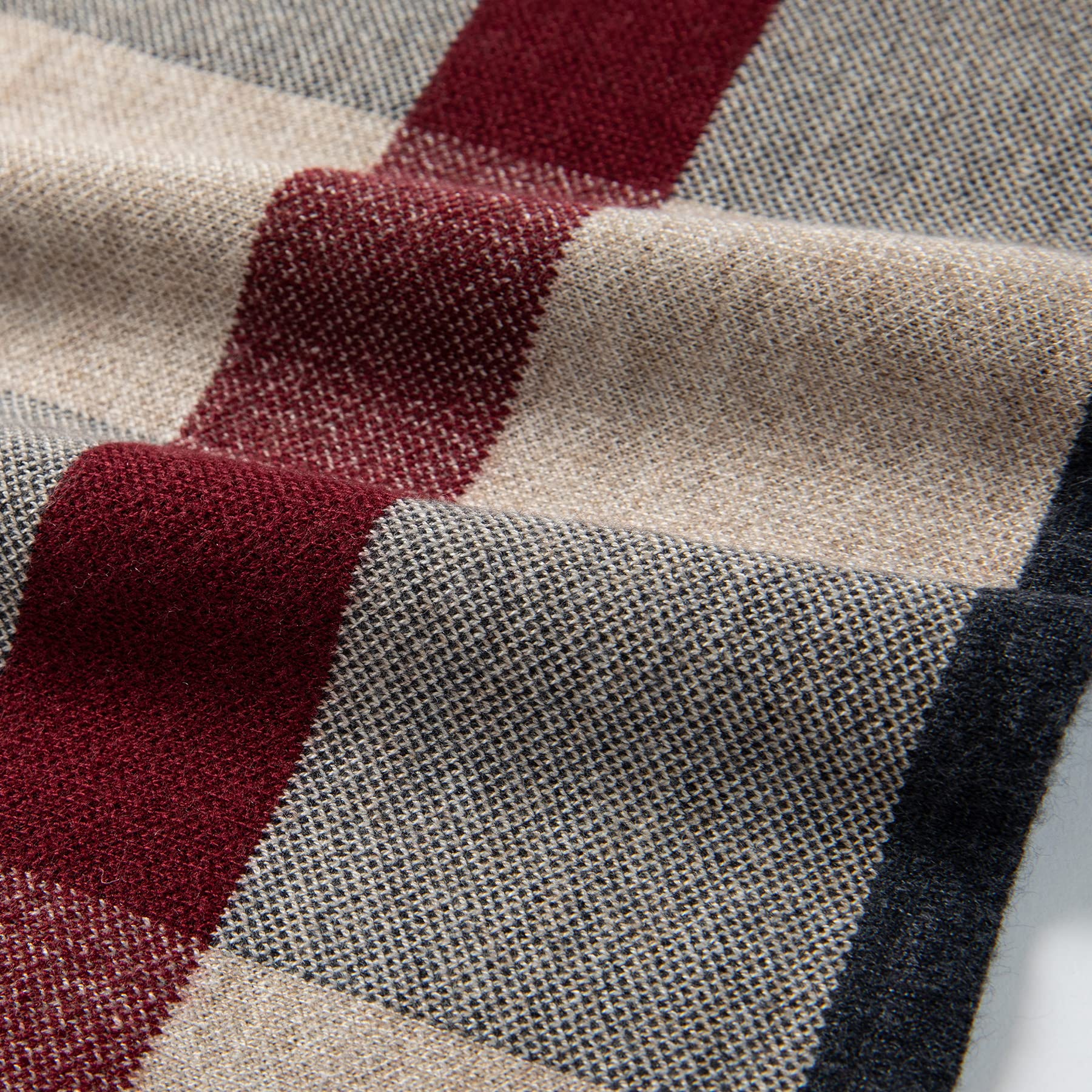 Merino Wollschal für Herren, Warme, Leichte Tartan-Plaid-Winter-lange Schals mit Geschenkbox