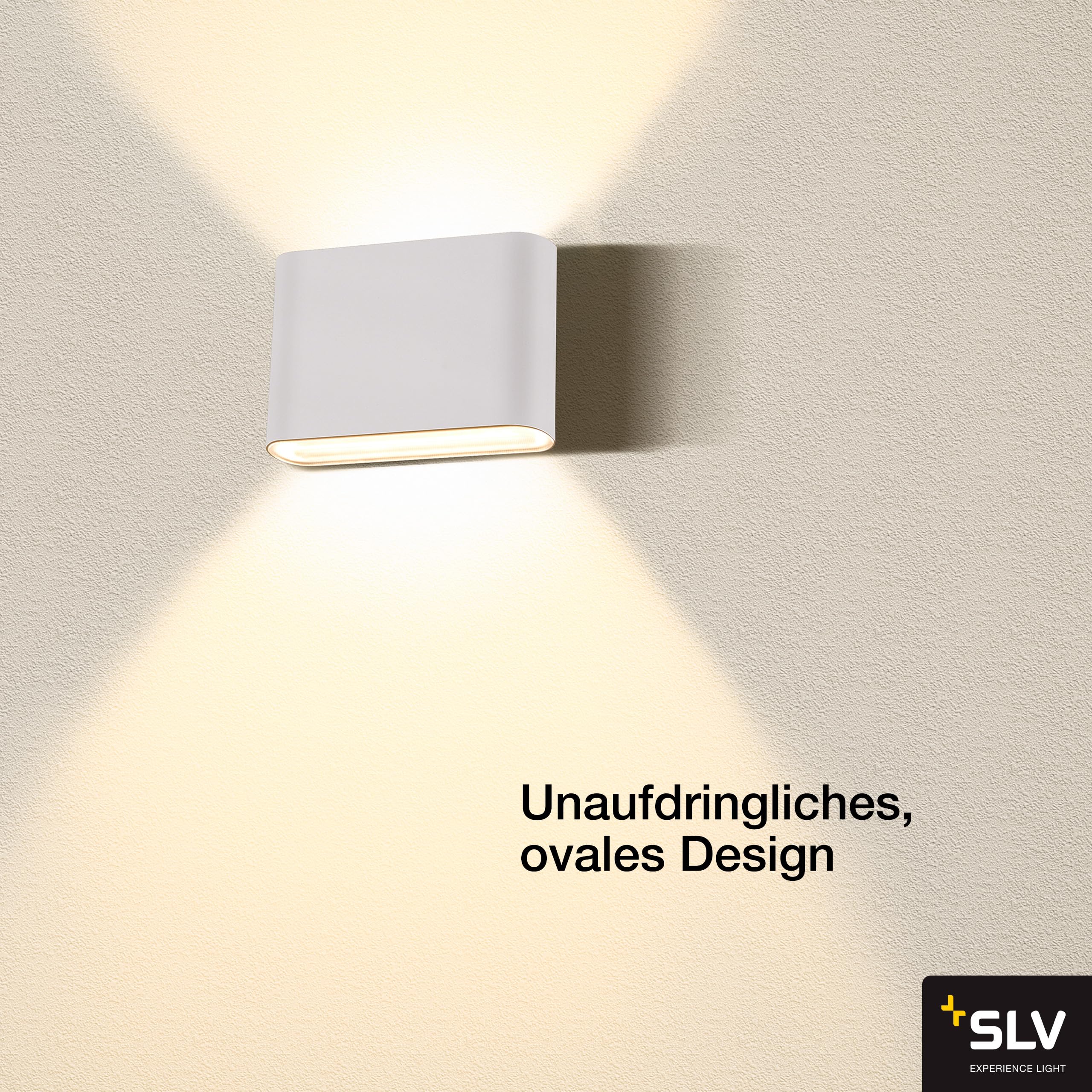 SLV OVAL 14 UP/DOWN | Lampada da parete per esterni, illuminazione esterna di pareti e ingresso di casa | 2700/3000 K, 6 W, bianco