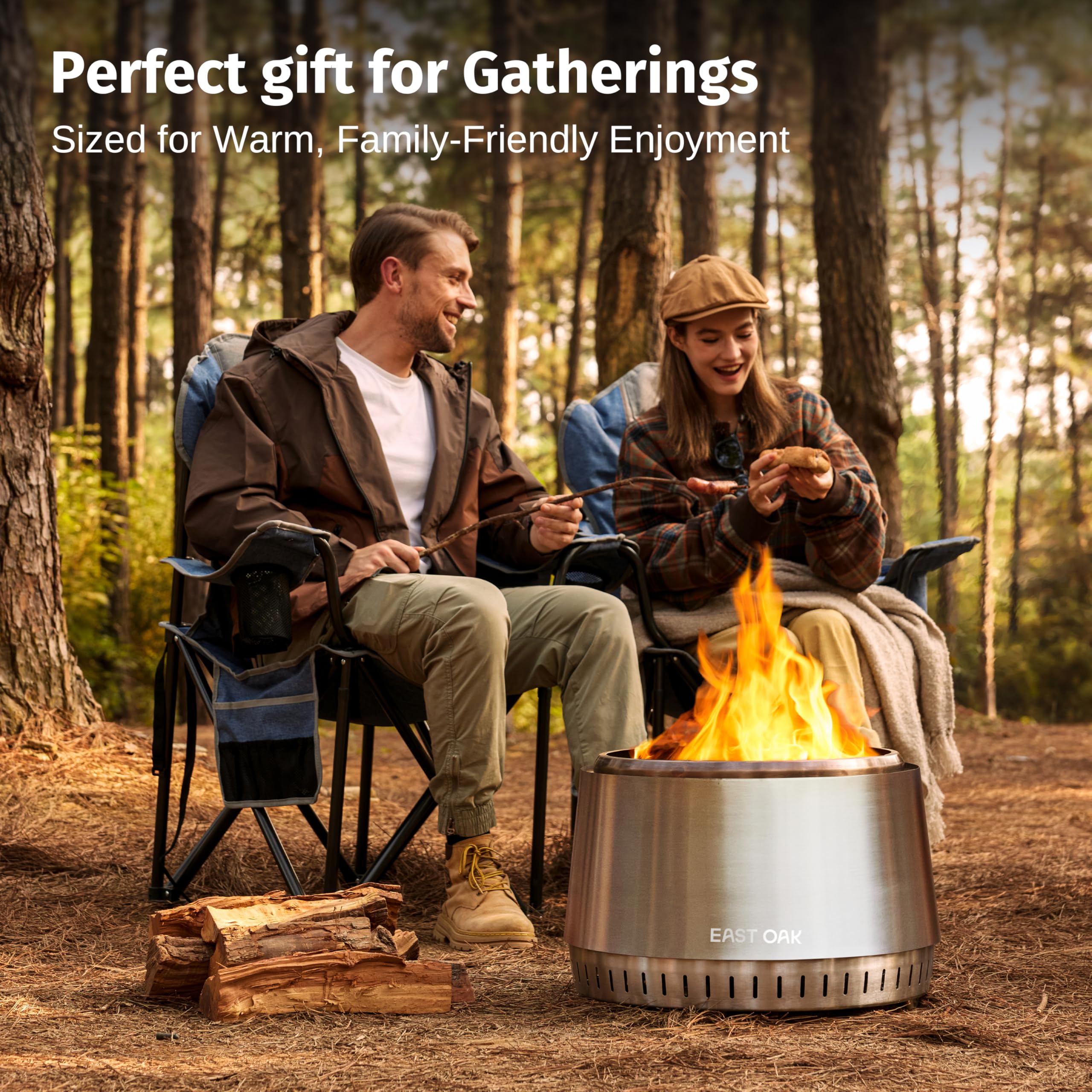Amazon.com : EAST OAK Camber Smokeless Fire Pit 29