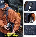 Padwa Lifestyle Blue Camera Backpack - Weather Resistant Waxed Memory Canvas Camera Backpacks for Photographers,Multi DSLR SLR Camera Bag with 16” Laptop & Lens Compartment and Tripod Holder