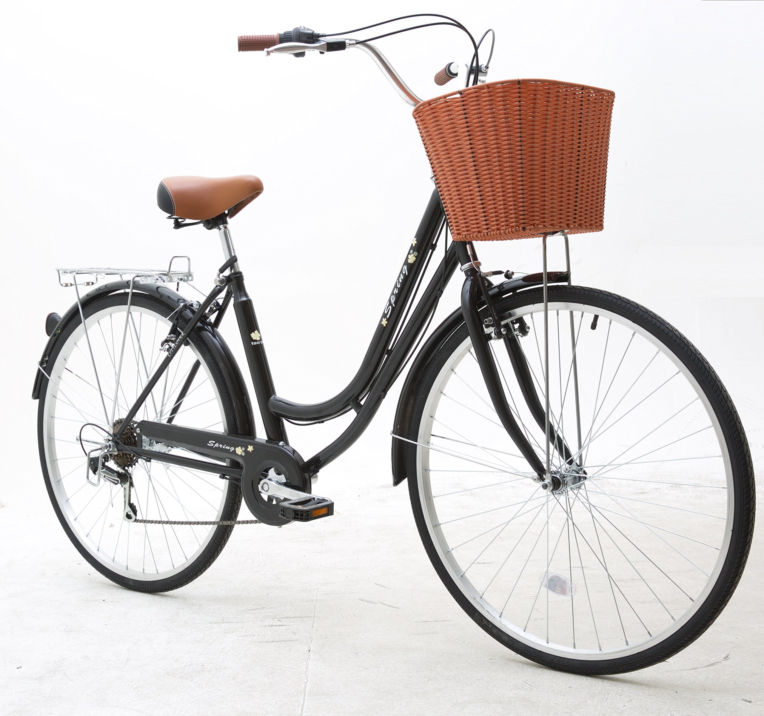Sunrise Cycles Women's Spring 6 Speeds 28'' wheels Ladies and Girls Dutch Style City Bike Lightweight 700C 28'' wheels with Shimano parts