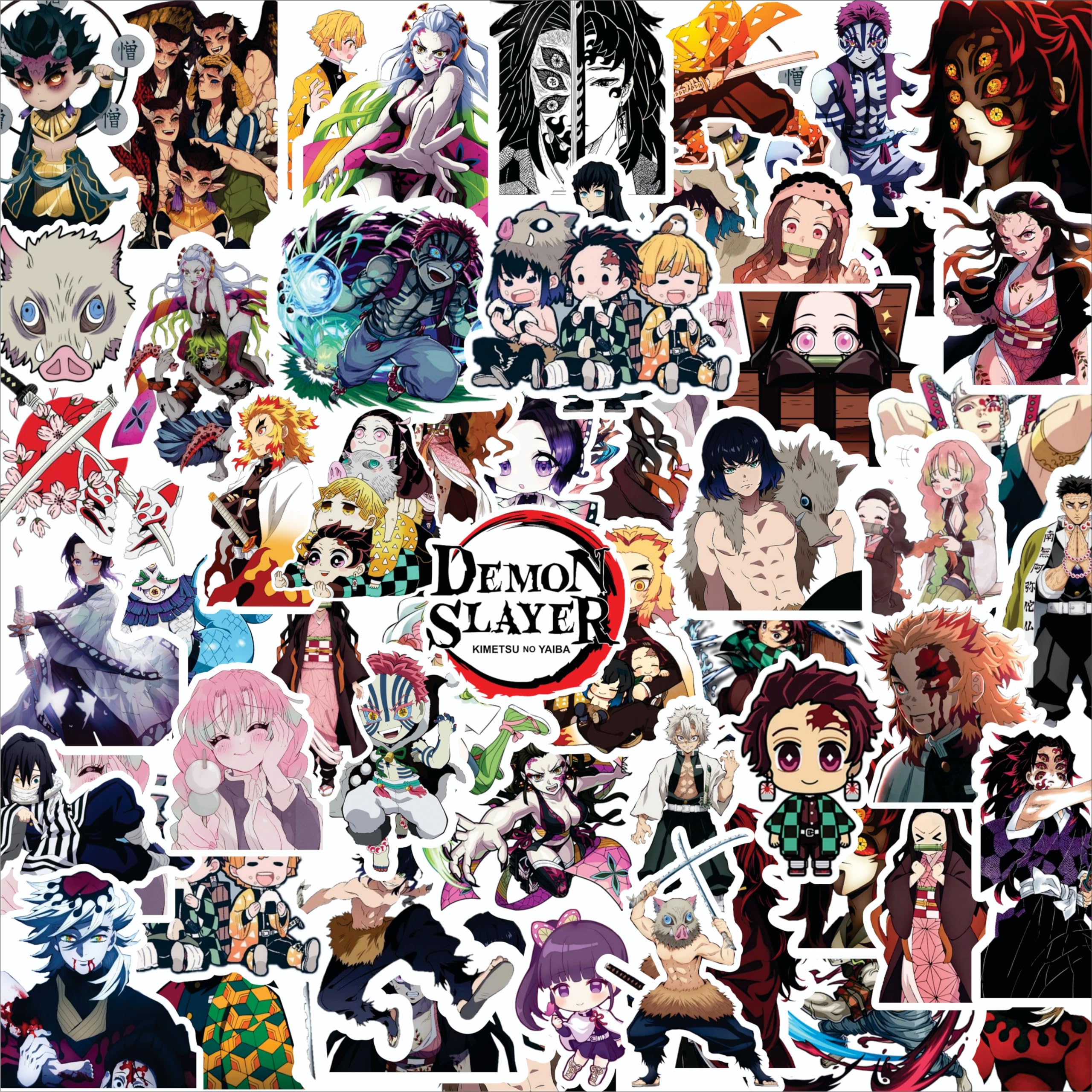 Pack of 54 Demon Anime Vinyl Stickers for Laptop, Journal, Bike Helmet, Diary, Guitar, Mobile Case - Waterproof Multicolor Sticker - 3 Inches for Metal, Glass, Wooden, Plastic Surface (B0D2VTK59Y) Amazon Price History, Amazon Price Tracker