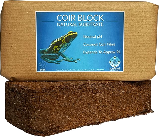 Serpentia Coir Block  Natural Coconut Coir Fibre Substrate For Reptiles