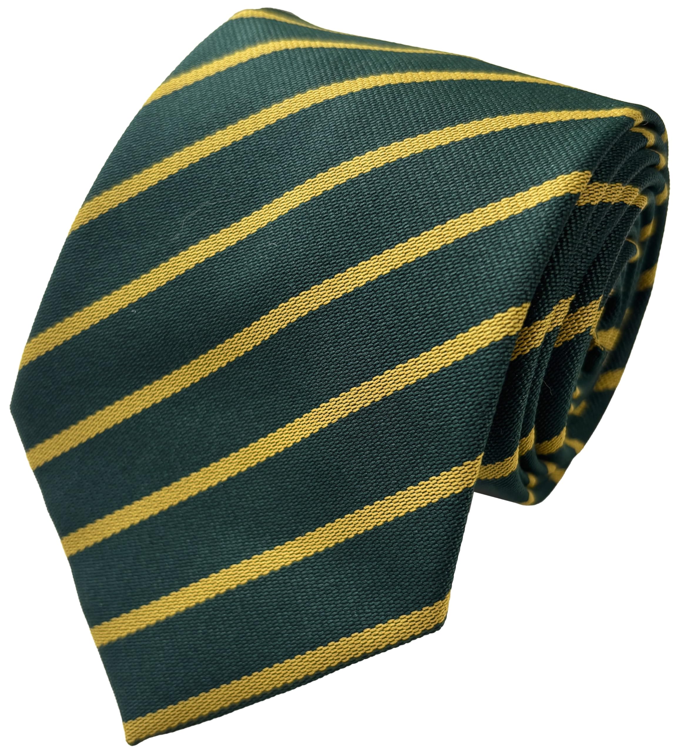 Great British Tie Club School Ties (21 Single Stripe Variations) (Bottle & Gold)
