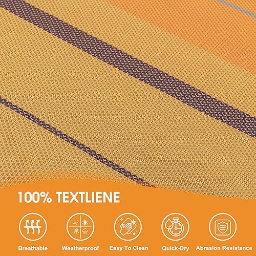 Miniatura 2 de Lazy Daze Hammocks Hamaca de secado rápido con barra esparcidora, tela Textliene, hamaca doble para 2 personas con cadenas, patio al aire libre,