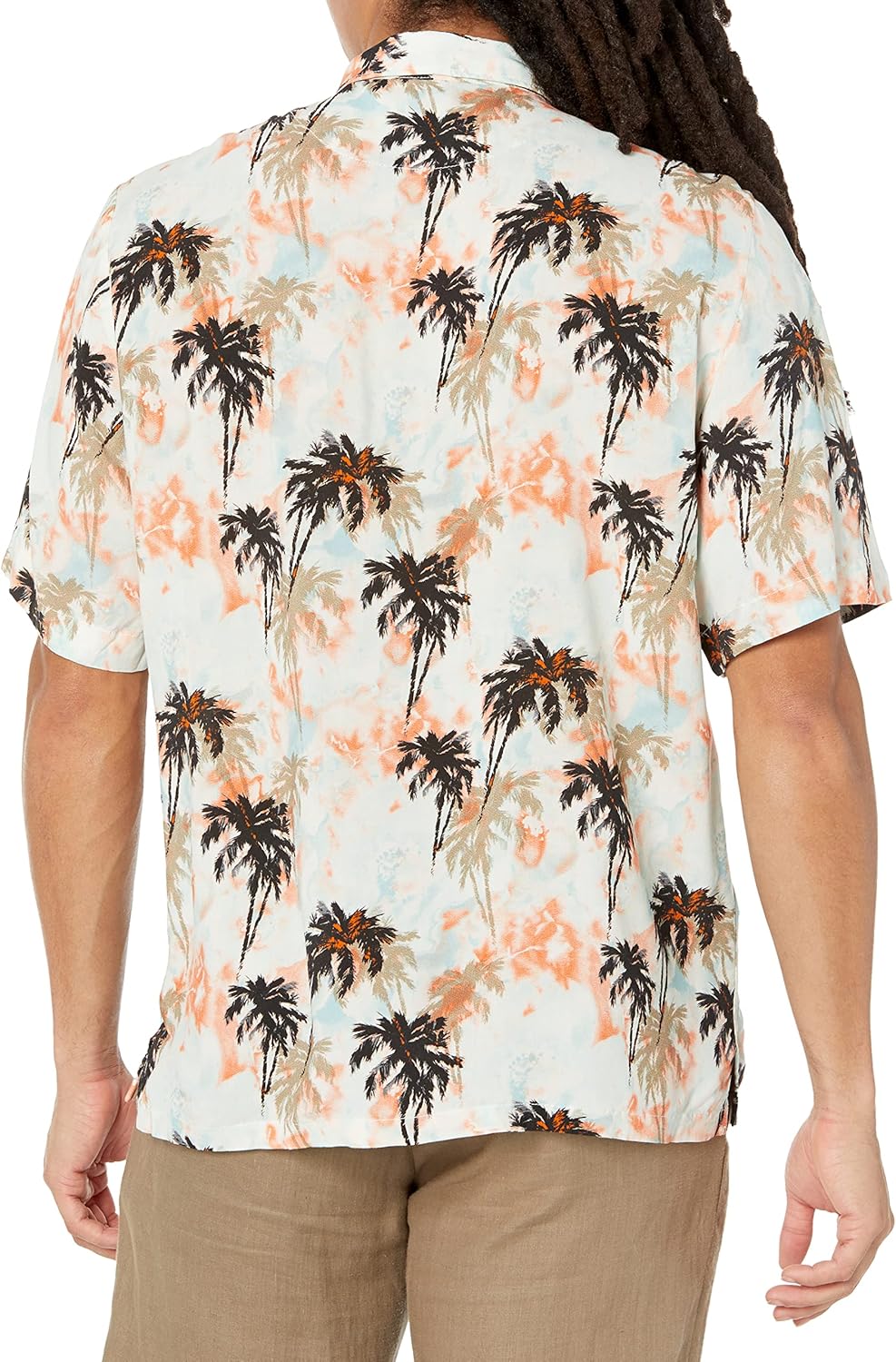 BOSS Men's Tropical Palm Print Short-Sleeve Button Down Shirt