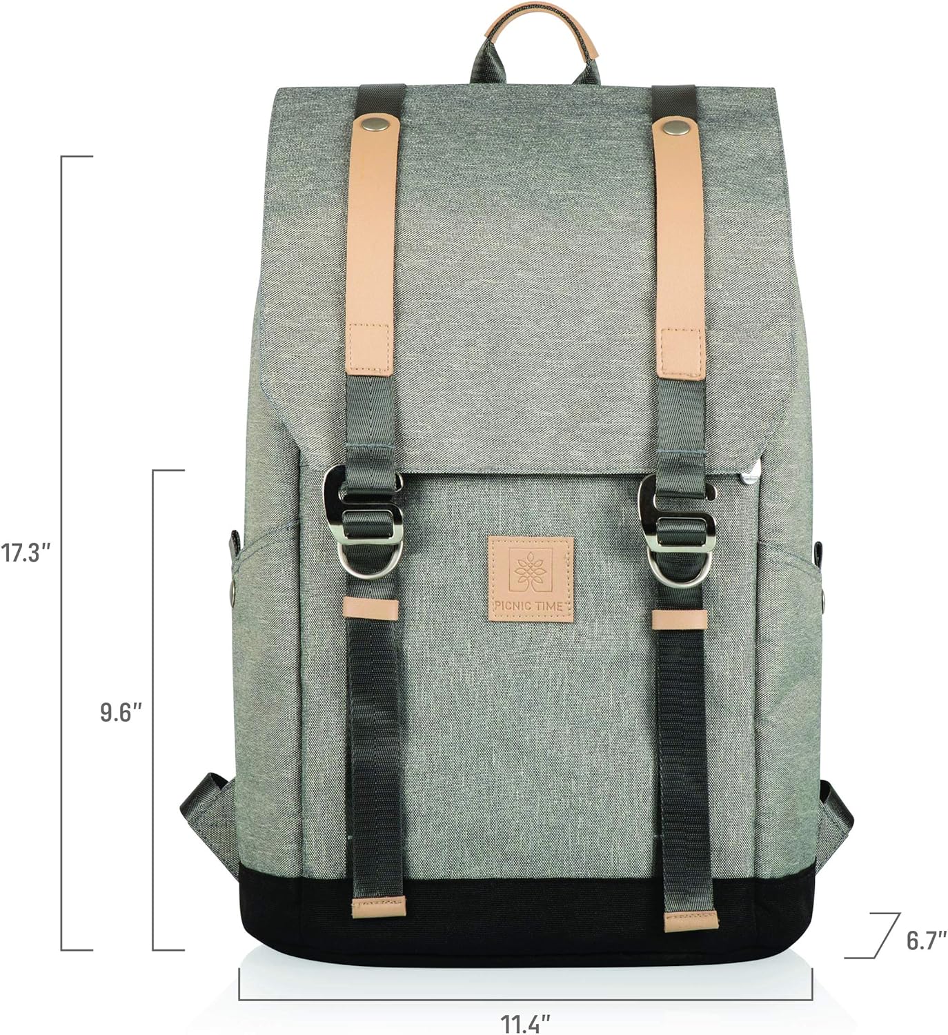 PICNIC TIME PT-Frontier Picnic Backpack, Heathered Gray : Patio, Lawn & Garden